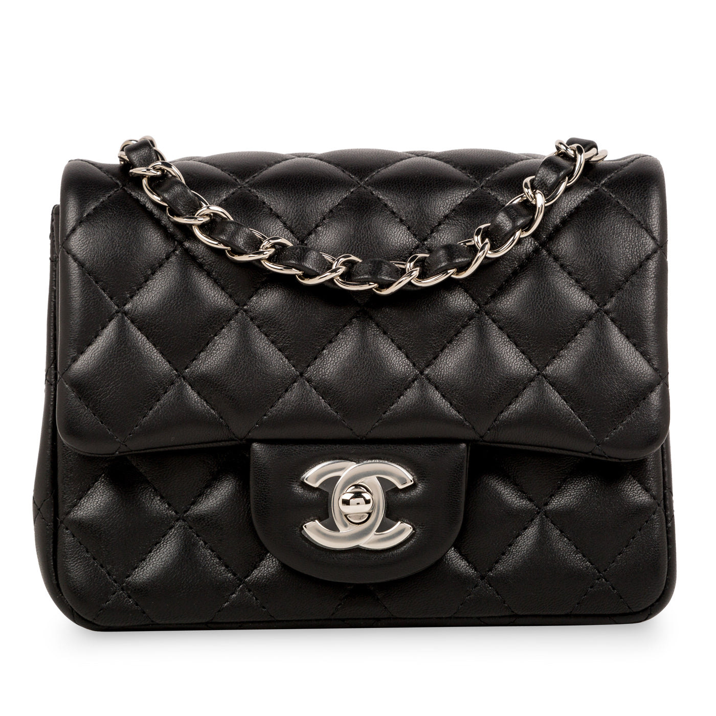 Chanel Classic Flap Lambskin Black Shoulder Bag Style 239