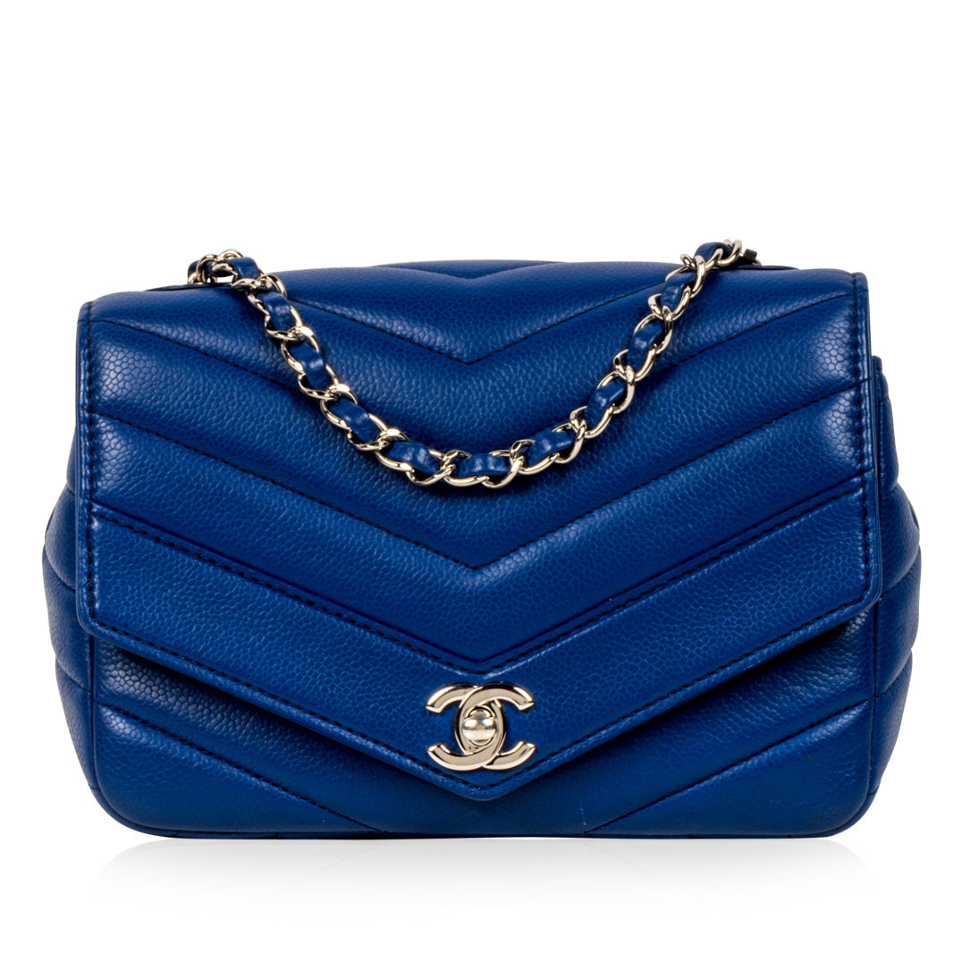 Chanel Classic Flap Leather Silver Shoulder Bag Style 2
