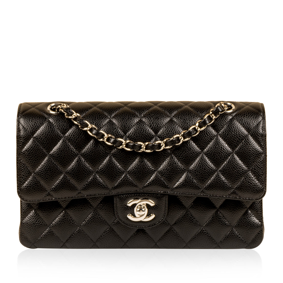 Chanel Classic Flap Caviar Black Shoulder Bag Style 92