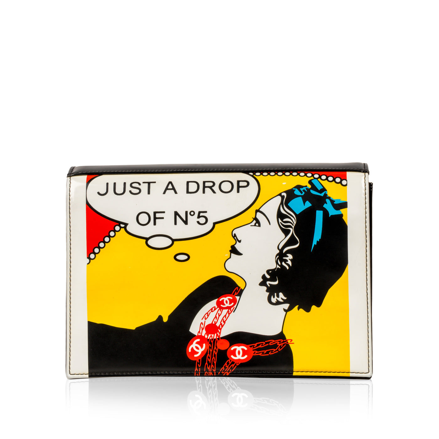 Chanel Patent Leather Black Clutch Style 2