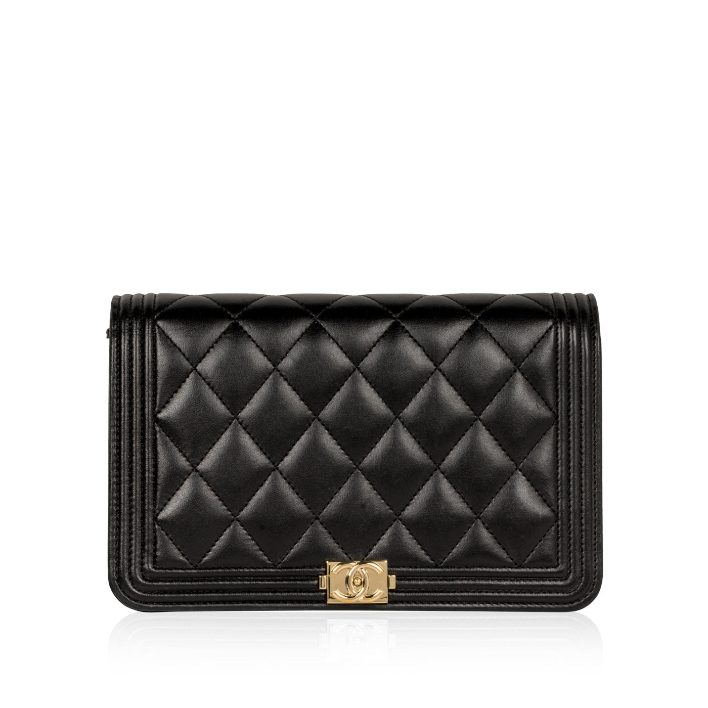 Chanel Classic Flap Lambskin Black Crossbody Style 2