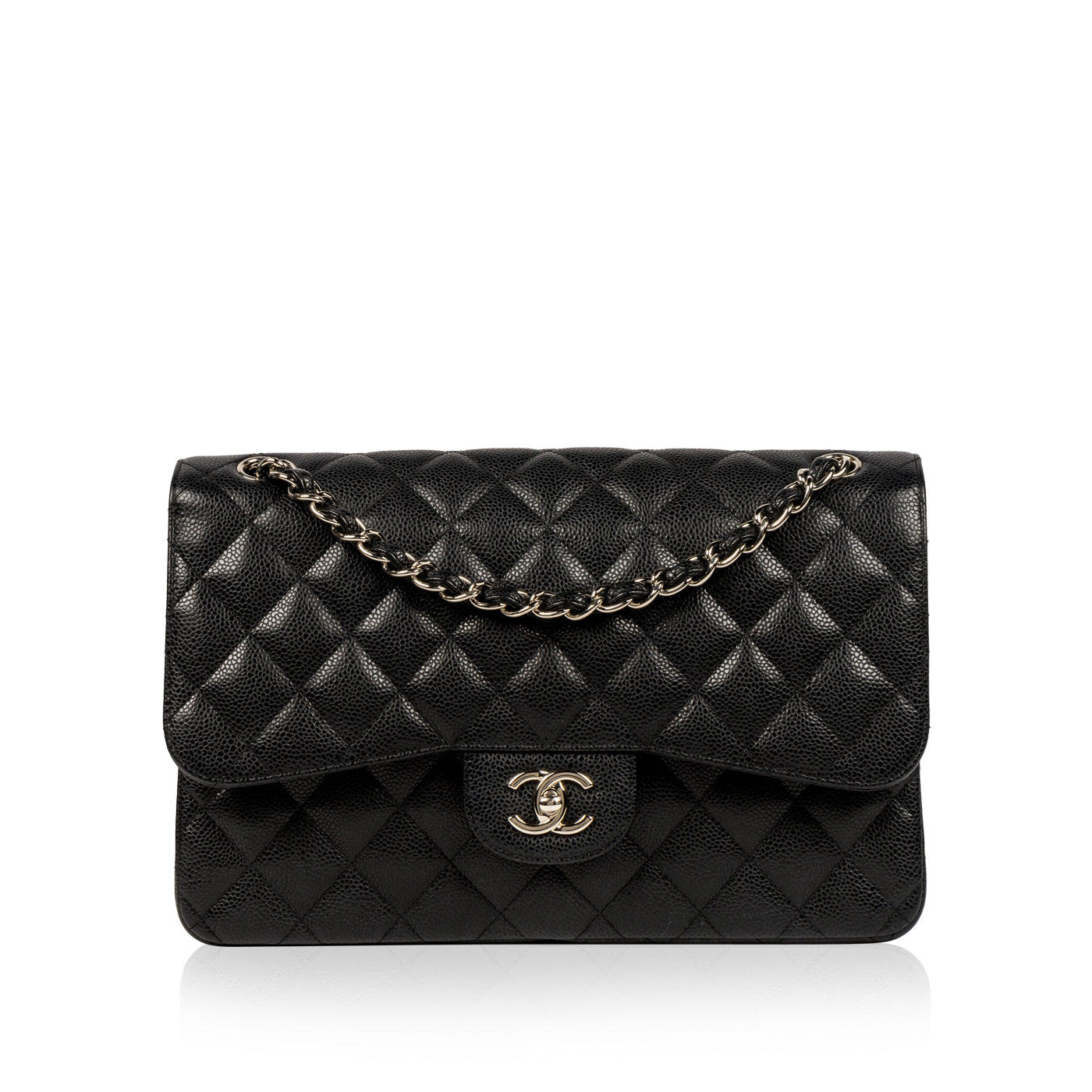 Chanel Classic Flap Caviar Black Shoulder Bag Style 57