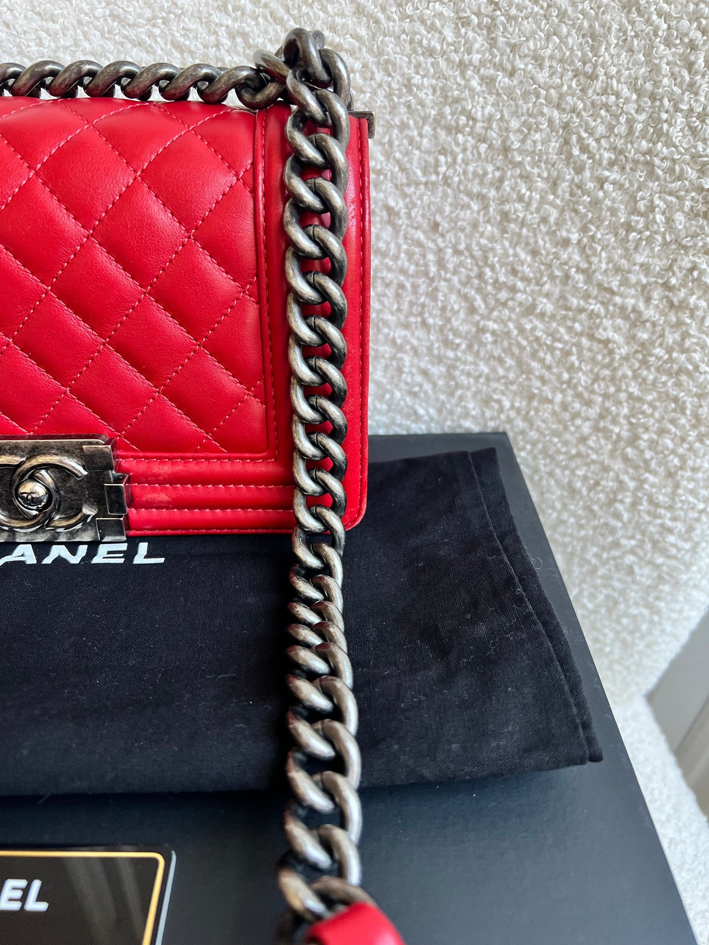 Chanel Small Red Boy Bag (RRP £5,390)