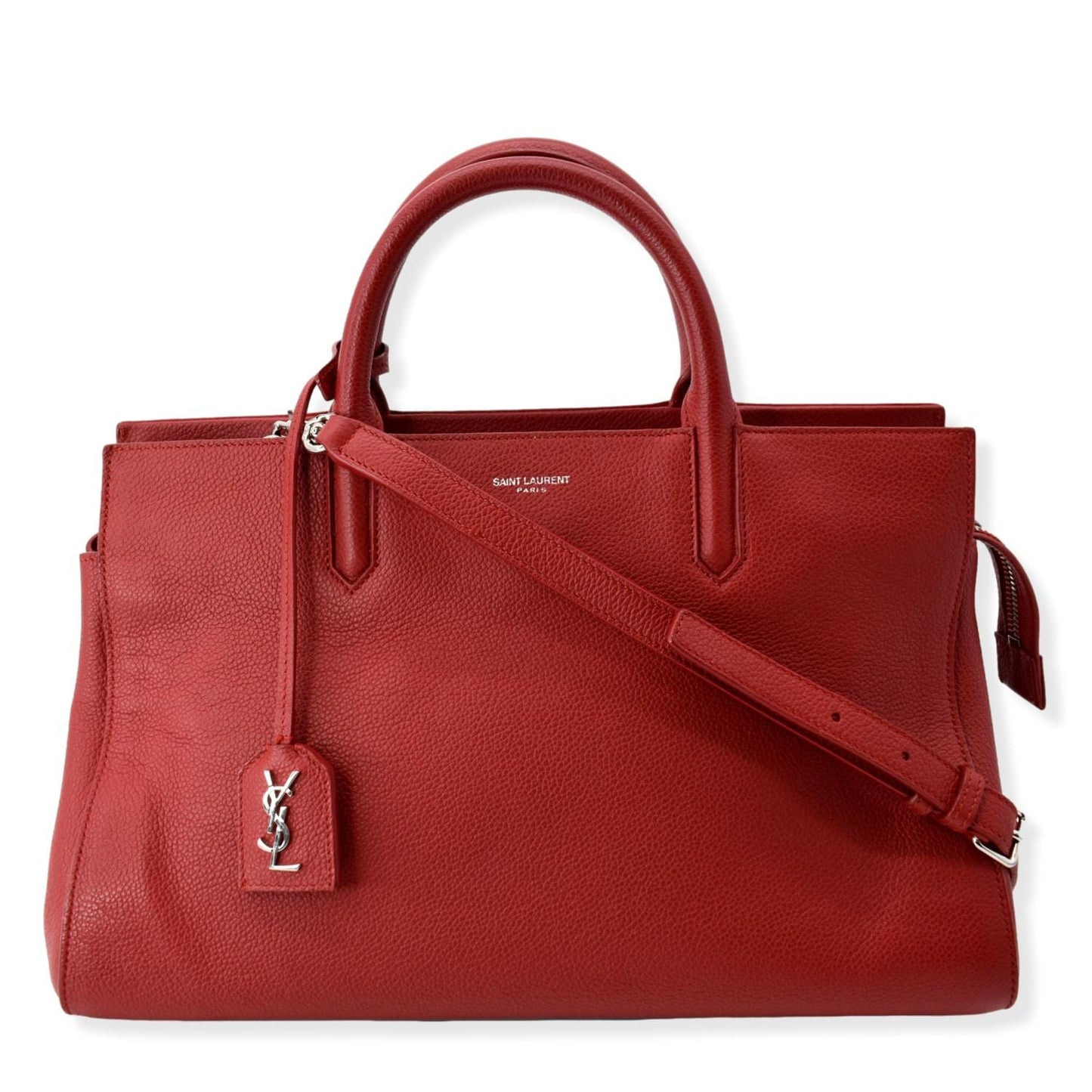 Saint Laurent Leather Red Handbag Style 35