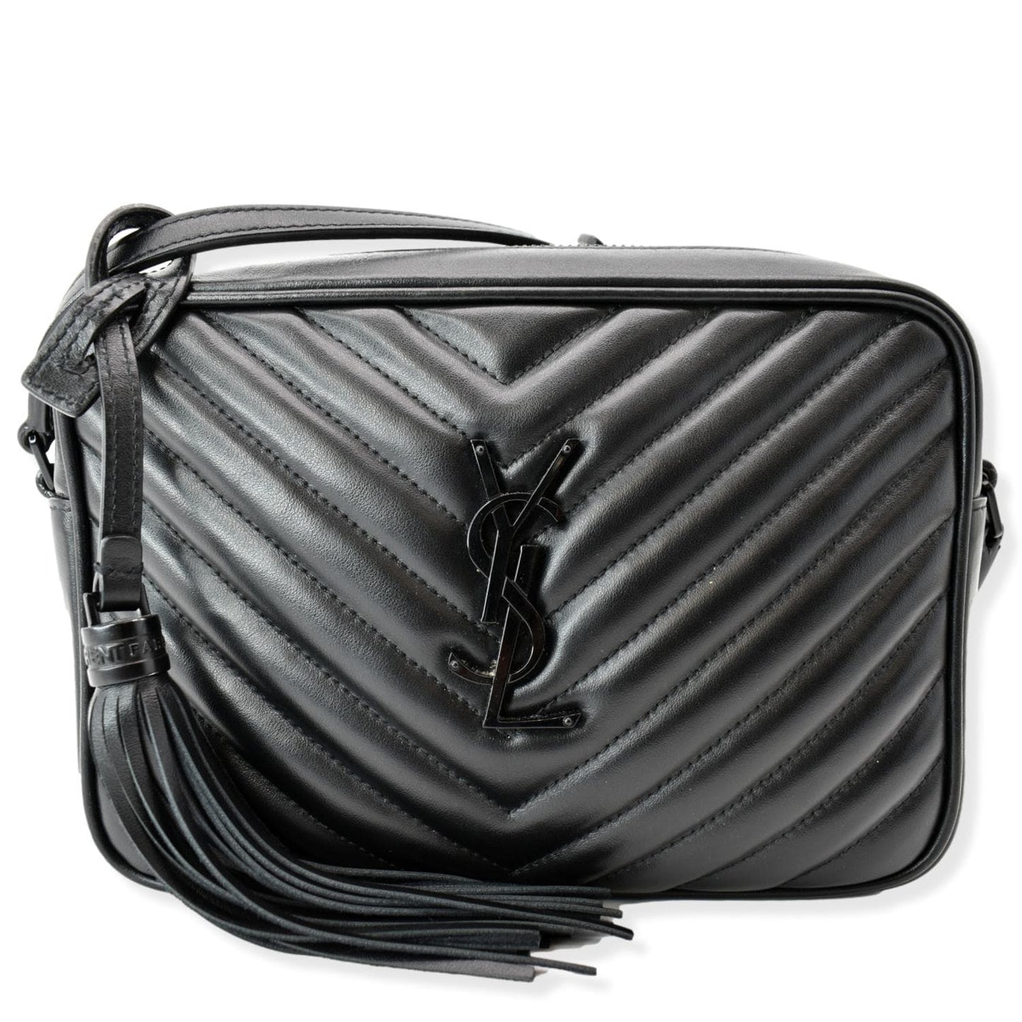 Saint Laurent Lou Leather Black Crossbody Style 8