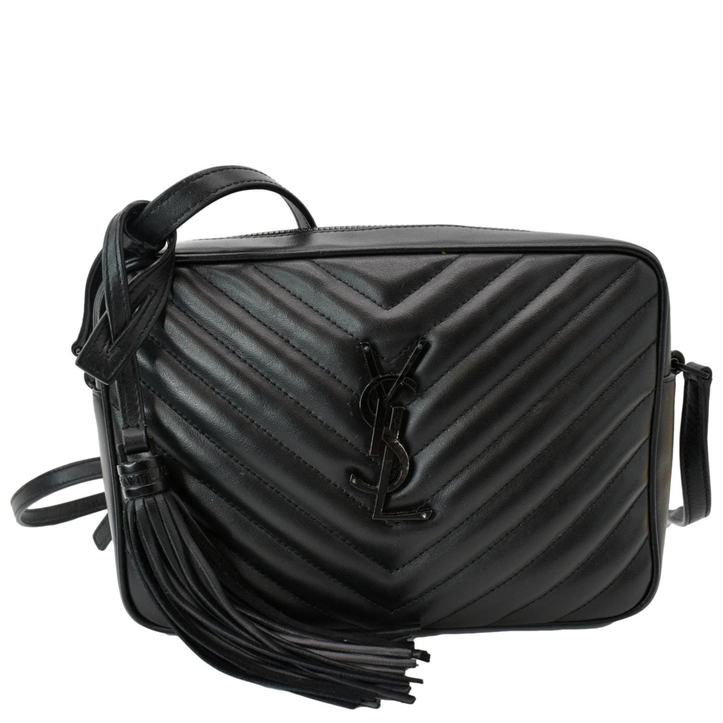 Saint Laurent Lou Leather Black Crossbody Style 10