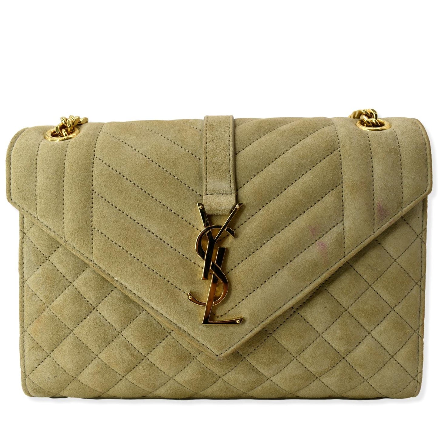 Saint Laurent Envelope Suede Beige Crossbody Suede