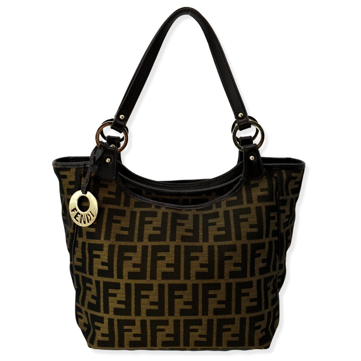 Fendi Tote Canvas Brown Tote Bag Style 2