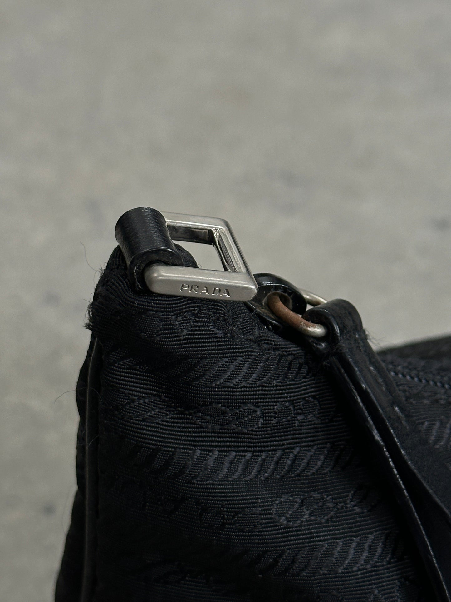 Prada Nylon Tessuto Monogram Crossbody Bag