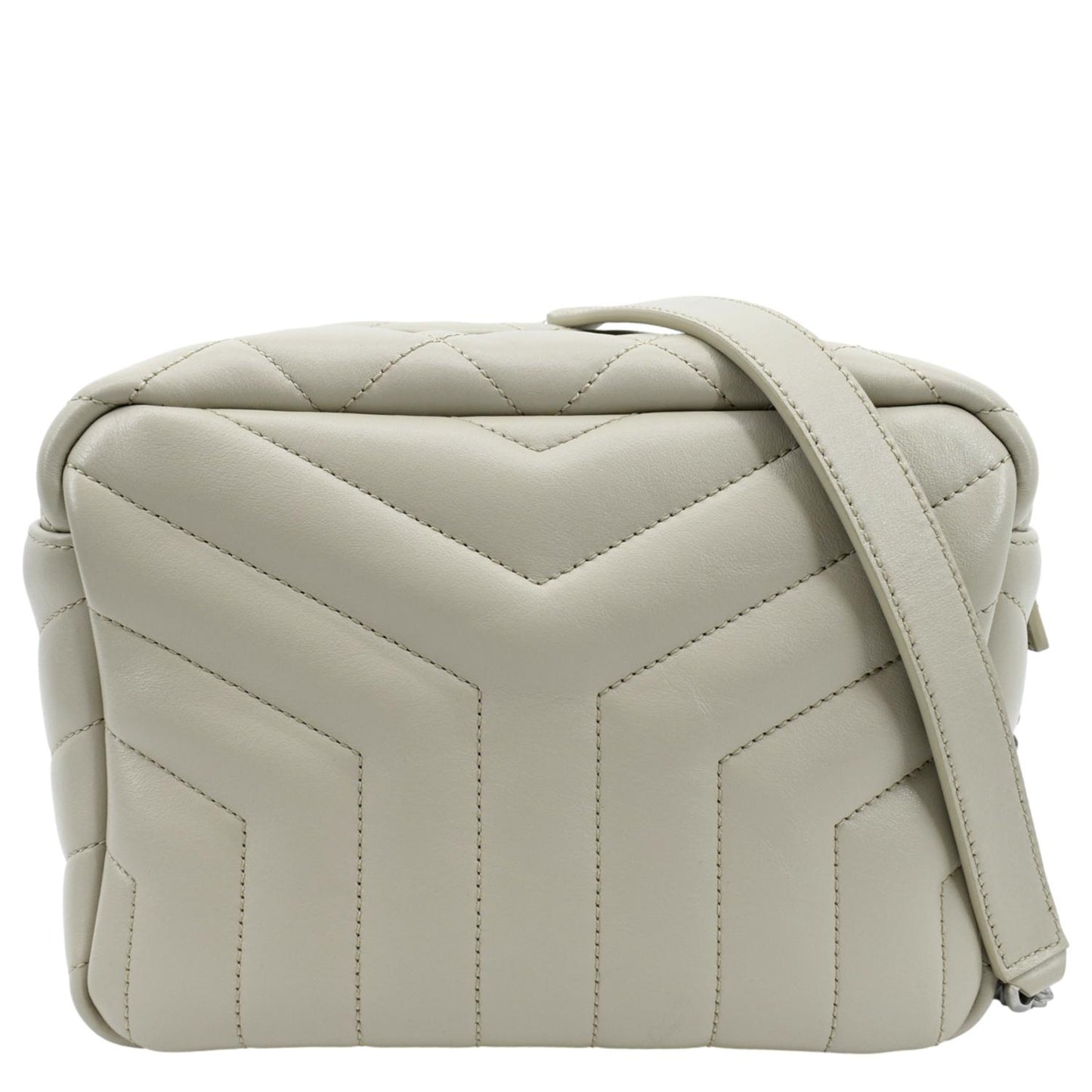 Saint Laurent Loulou Leather White Crossbody
