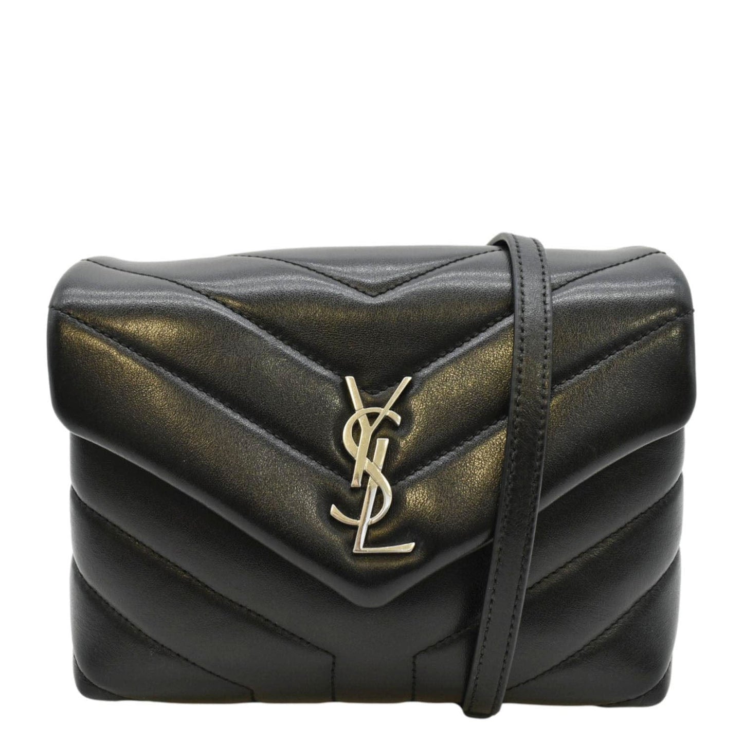 Saint Laurent Loulou Leather Black Shoulder Bag Style 10