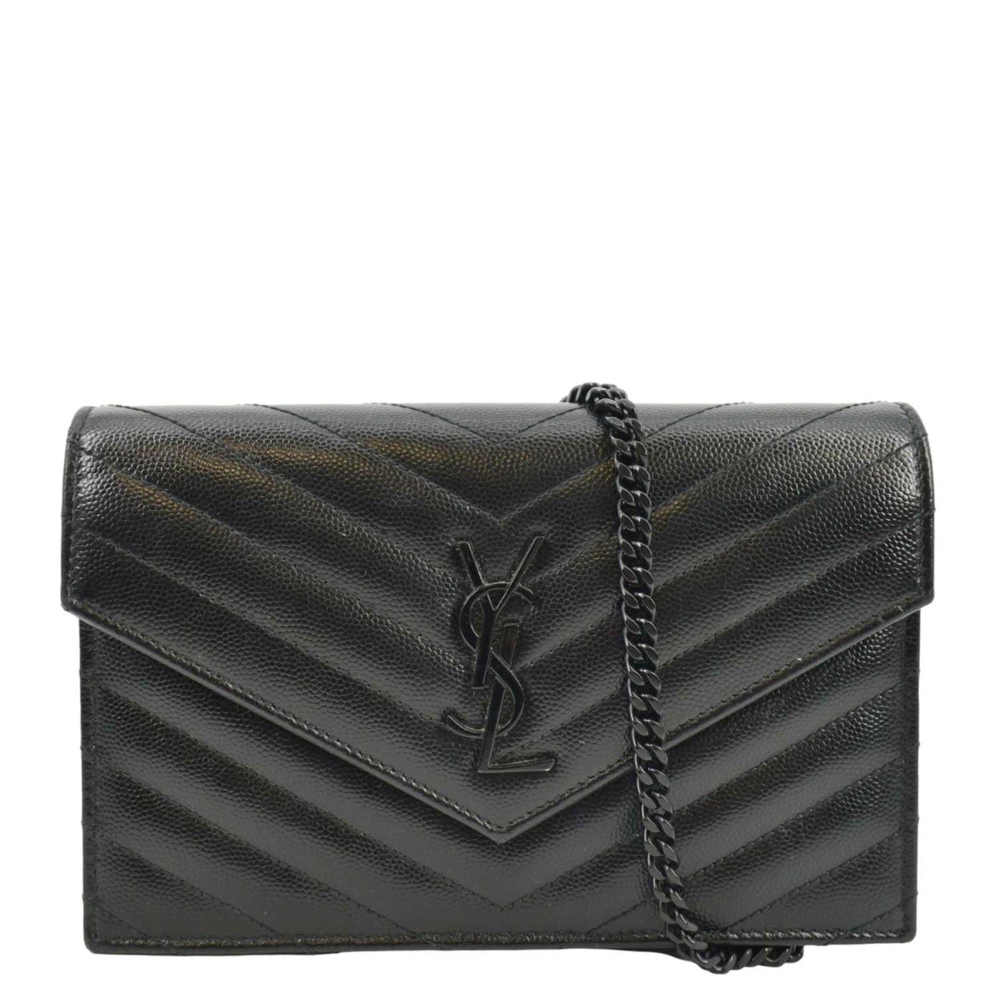 Saint Laurent Envelope Leather Black Crossbody Style 3