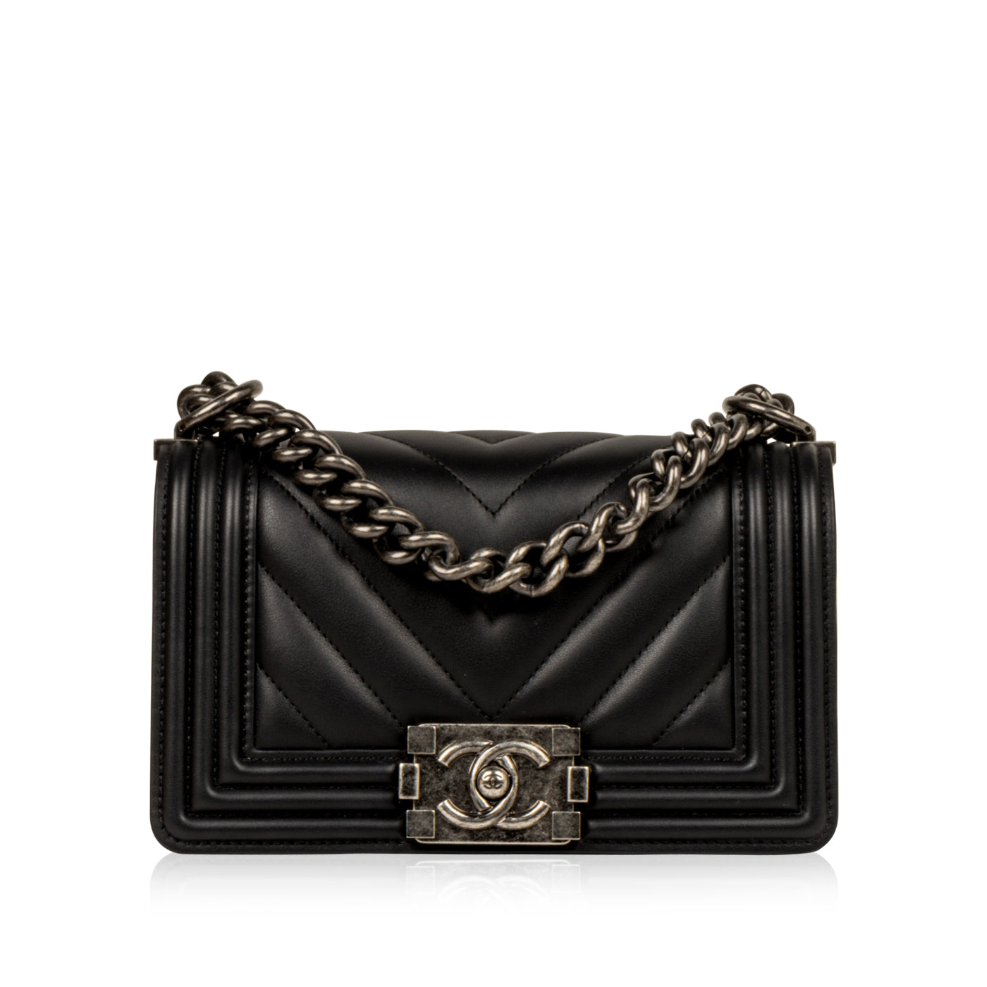 Chanel Boy Bag Lambskin Black Shoulder Bag Style 73