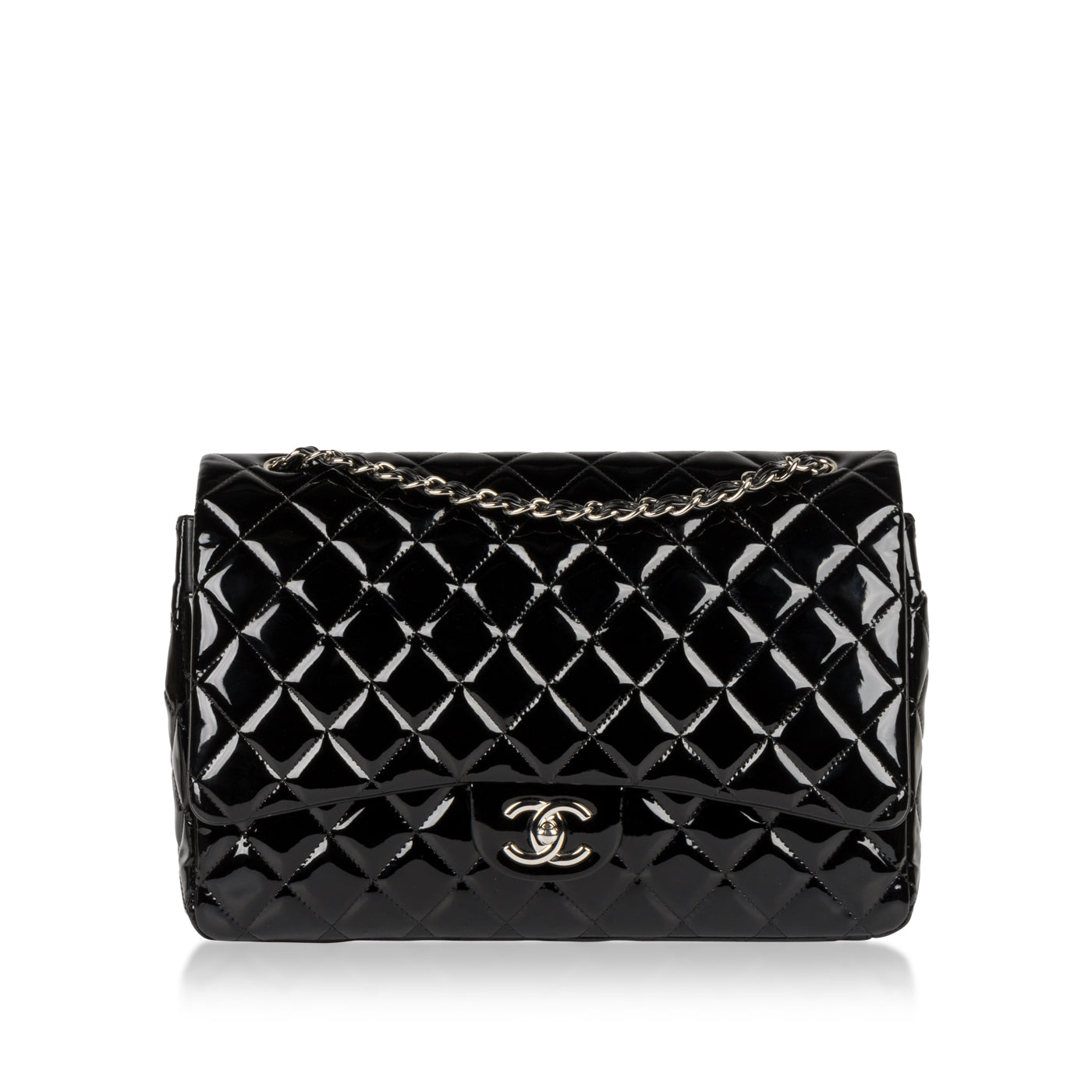 Chanel Classic Flap Lambskin Black Shoulder Bag Style 316