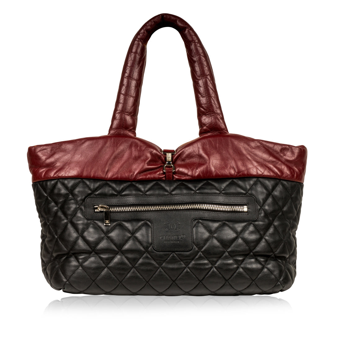 Chanel Shopping Tote Lambskin Black Tote Bag Lambskin
