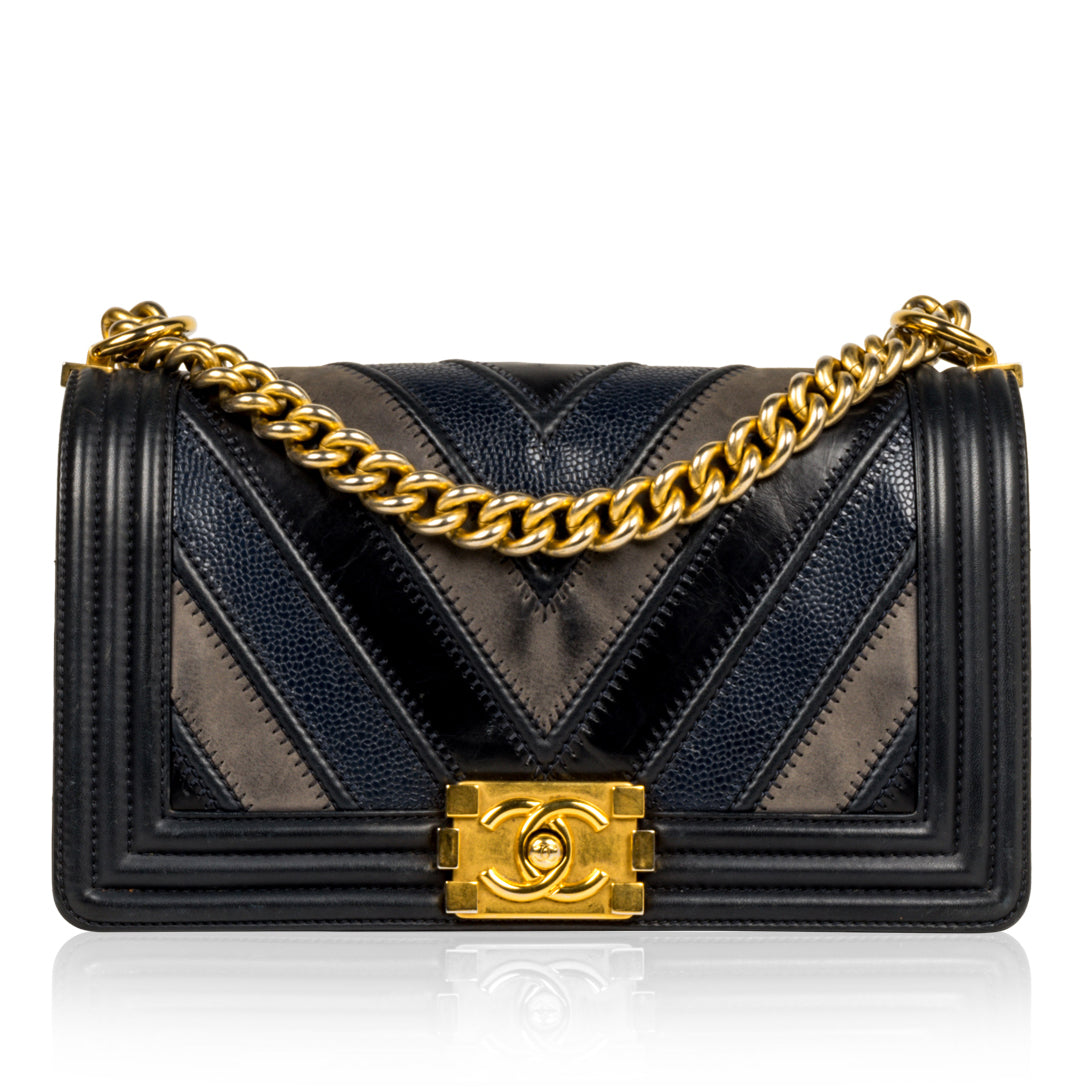 Chanel Classic Flap Caviar Gold Shoulder Bag Style 43