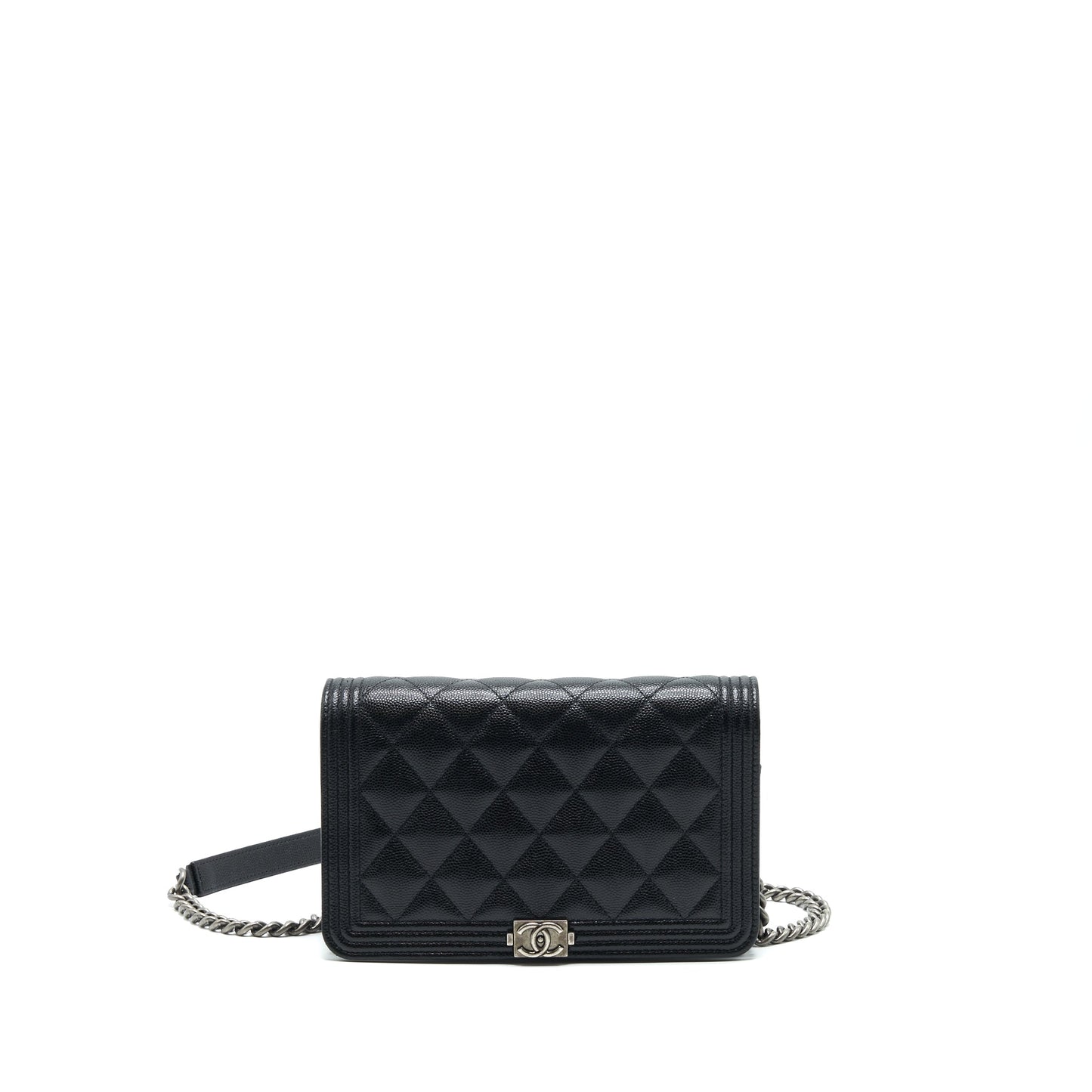 Chanel Boy Caviar Black Chain Crossbody Style 4