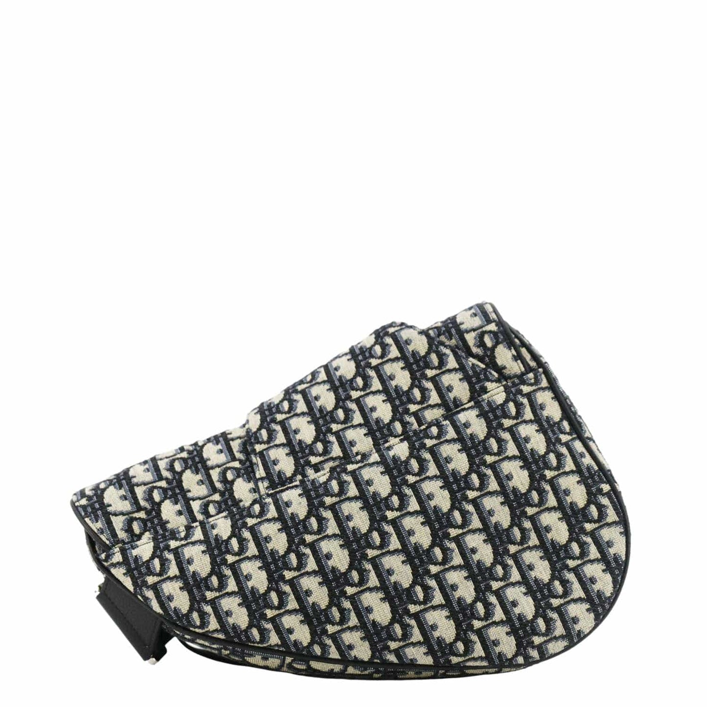 Christian Dior Saddle Oblique Jacquard Belt Crossbody Bag Navy Blue