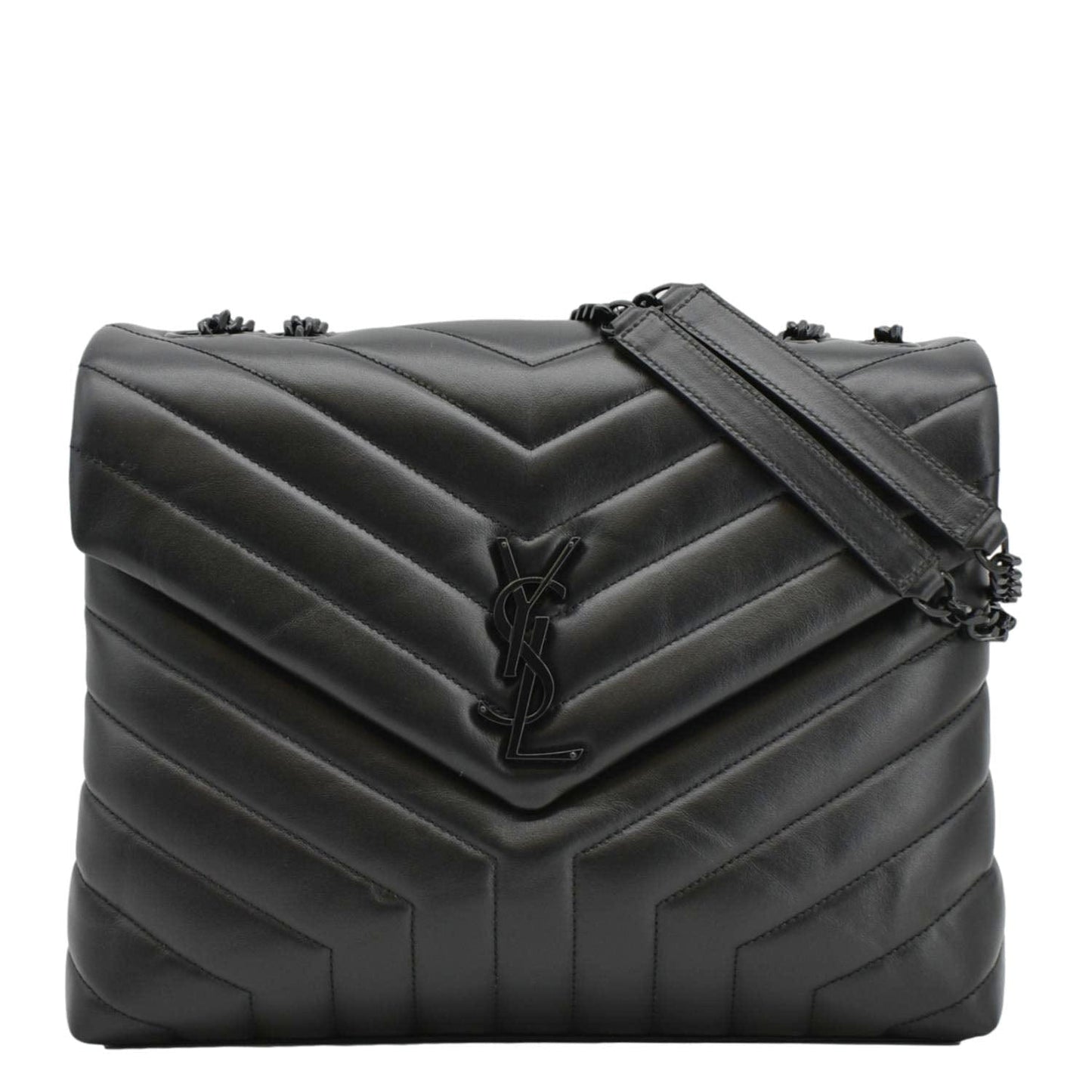Saint Laurent Loulou Leather Black Crossbody Style 12