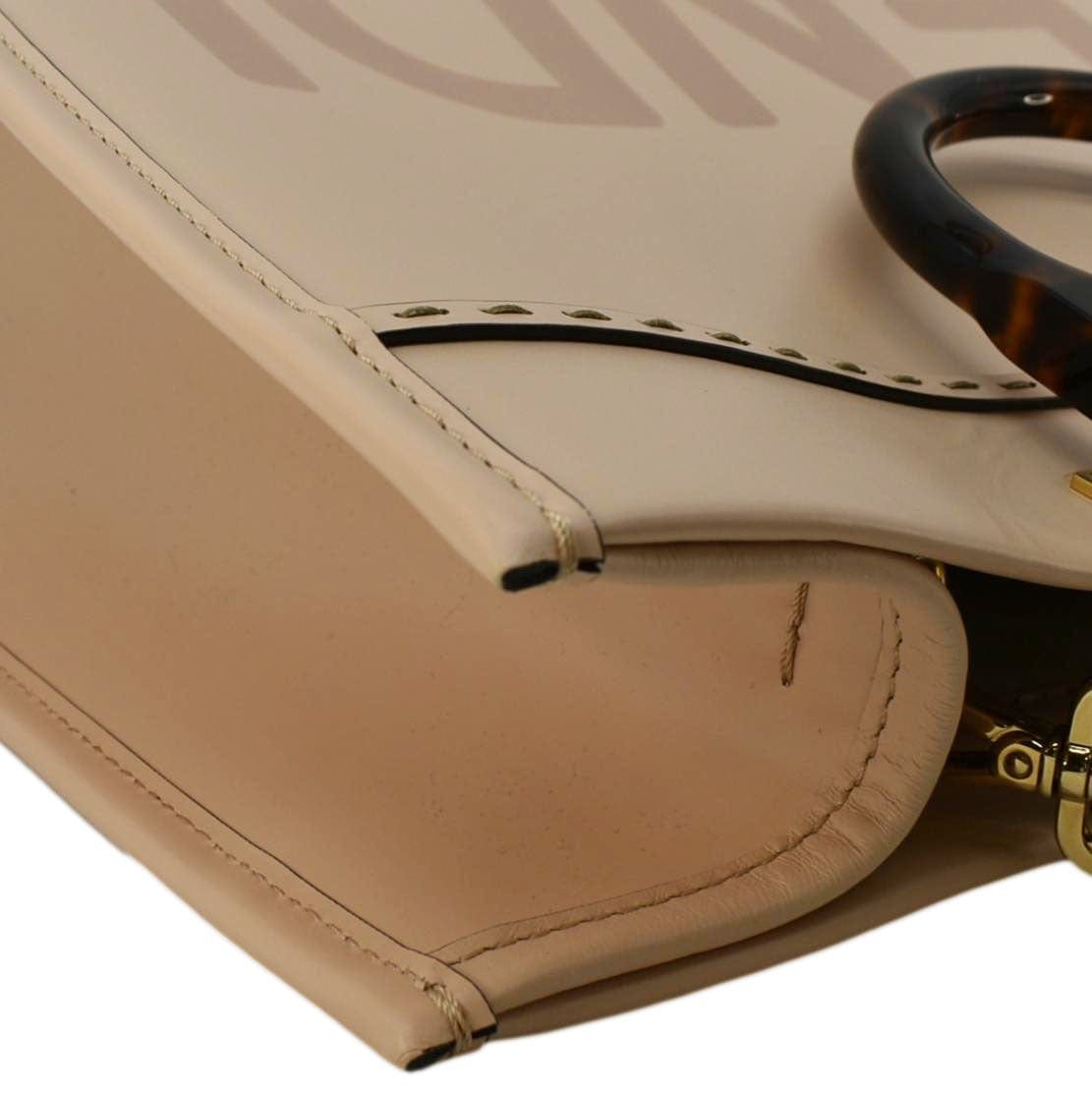 Fendi Sunshine Leather Red Tote Bag Style 25