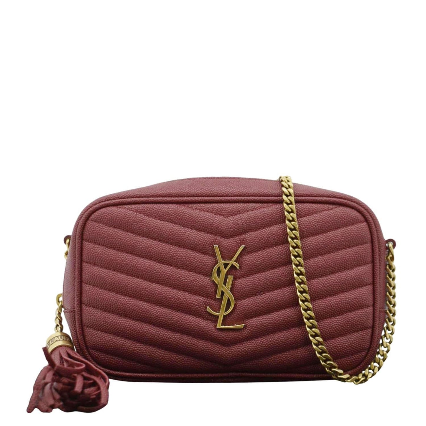 Saint Laurent Lou Leather Red Crossbody Style 12