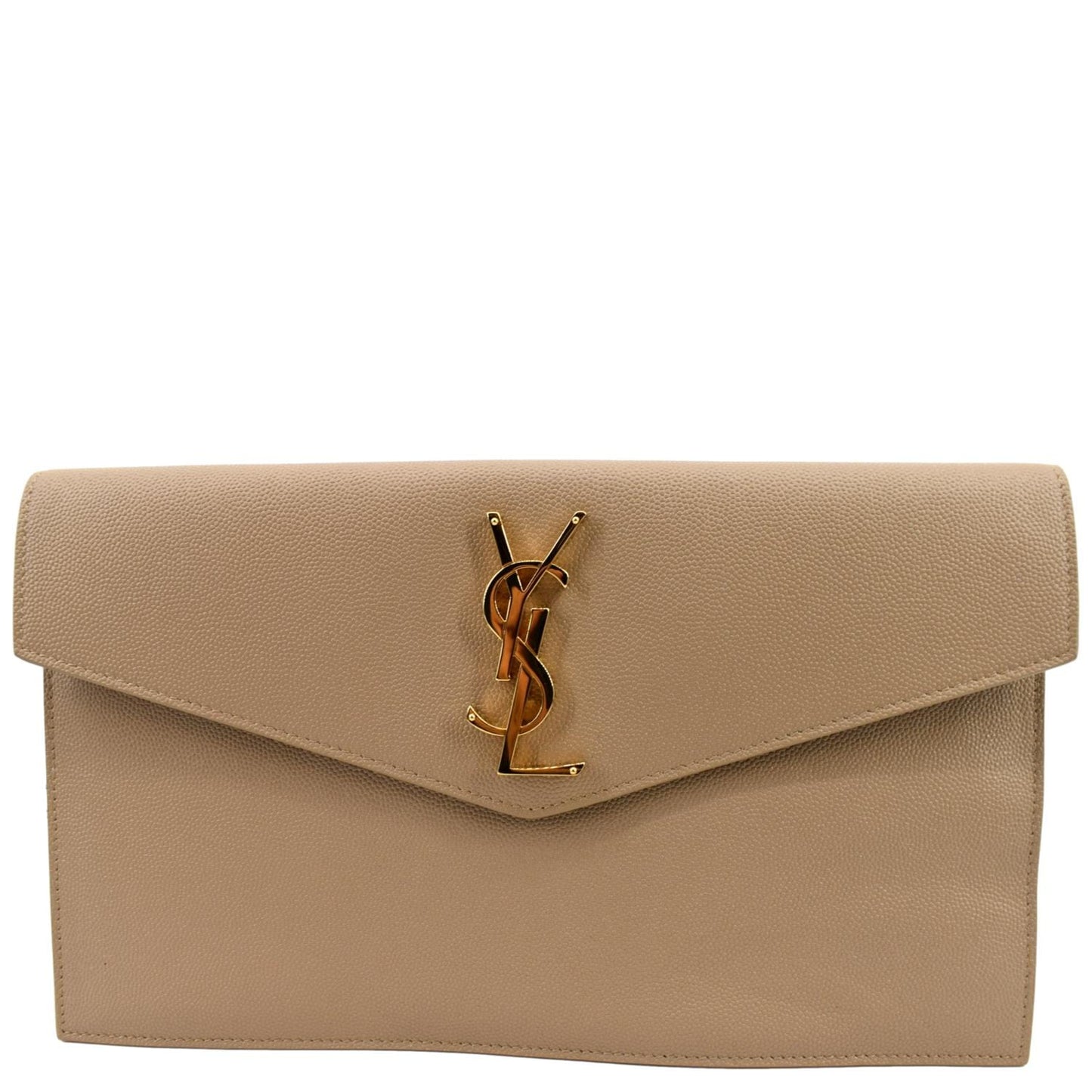 Saint Laurent Envelope Leather Beige Shoulder Bag