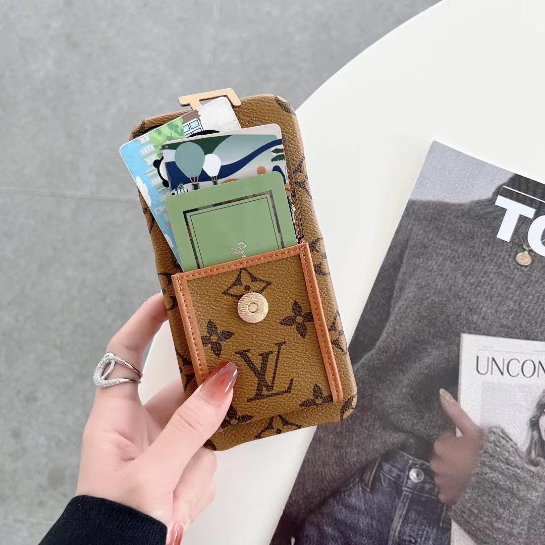 LV Phone Case Card Slot Fashion Leather for iPhone