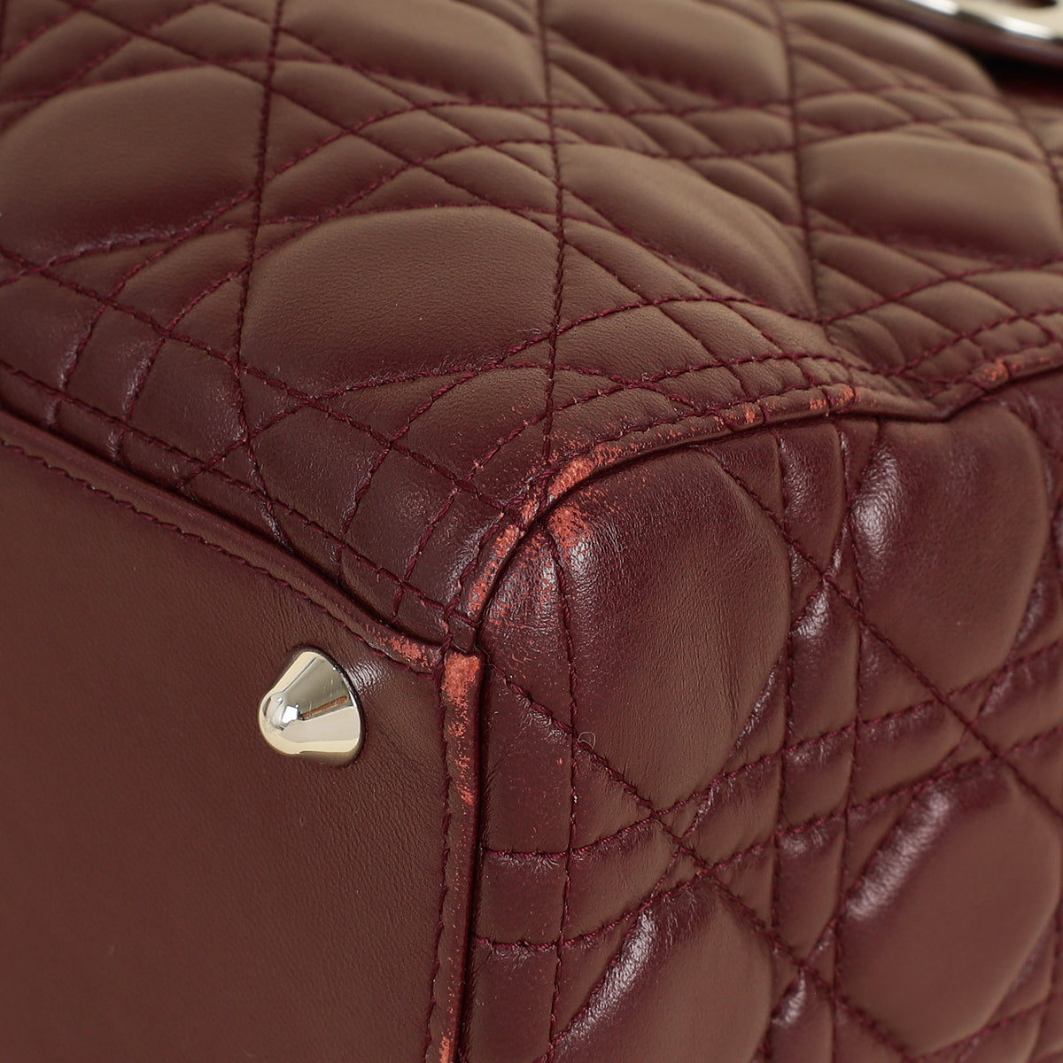 Dior Lady Dior Burgundy Handbag Style 4