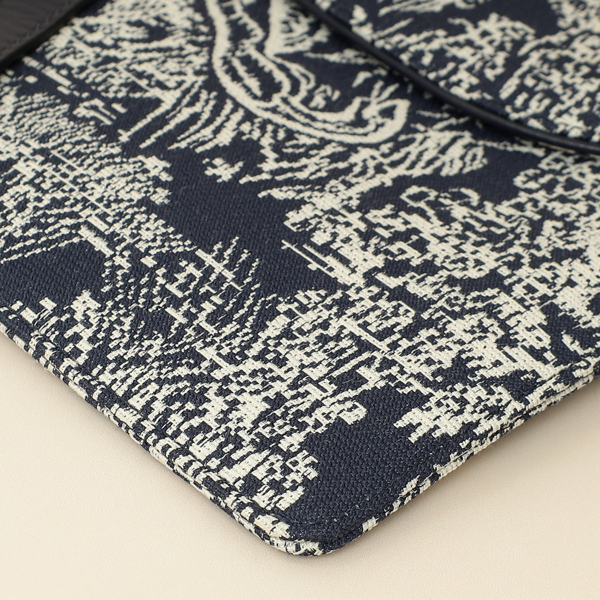 Christian Dior Bicolor Toile De Jouy Reverse Saddle Pouch