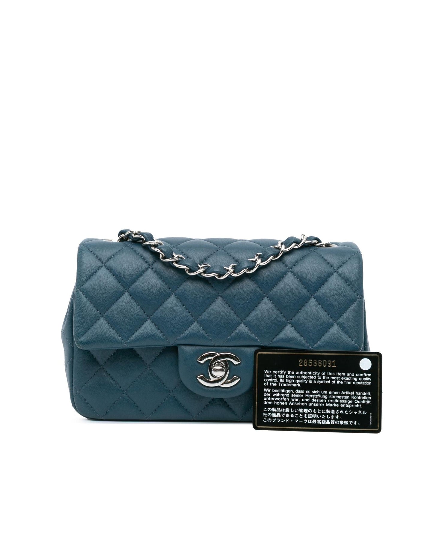 Mini Rectangular Classic Lambskin Single Flap Crossbody Bag