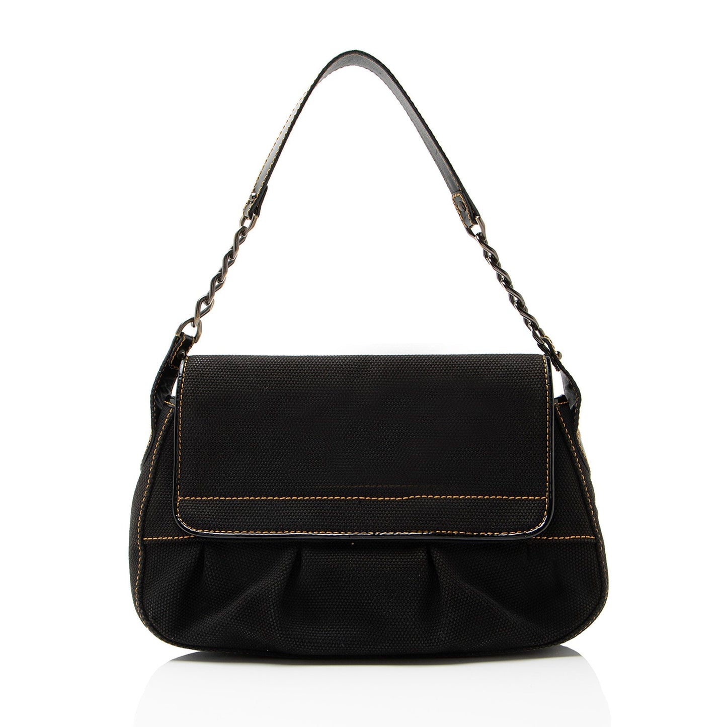 Fendi Shearling FF Baguette Shoulder Bag