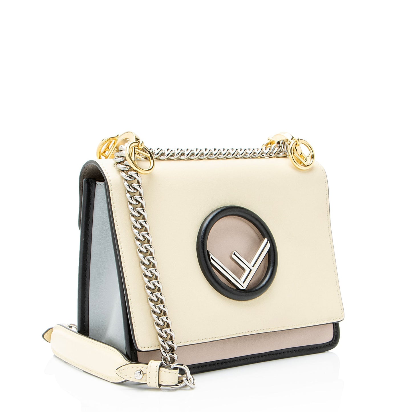 Fendi Shearling Fendi First Small Shoulder Bag