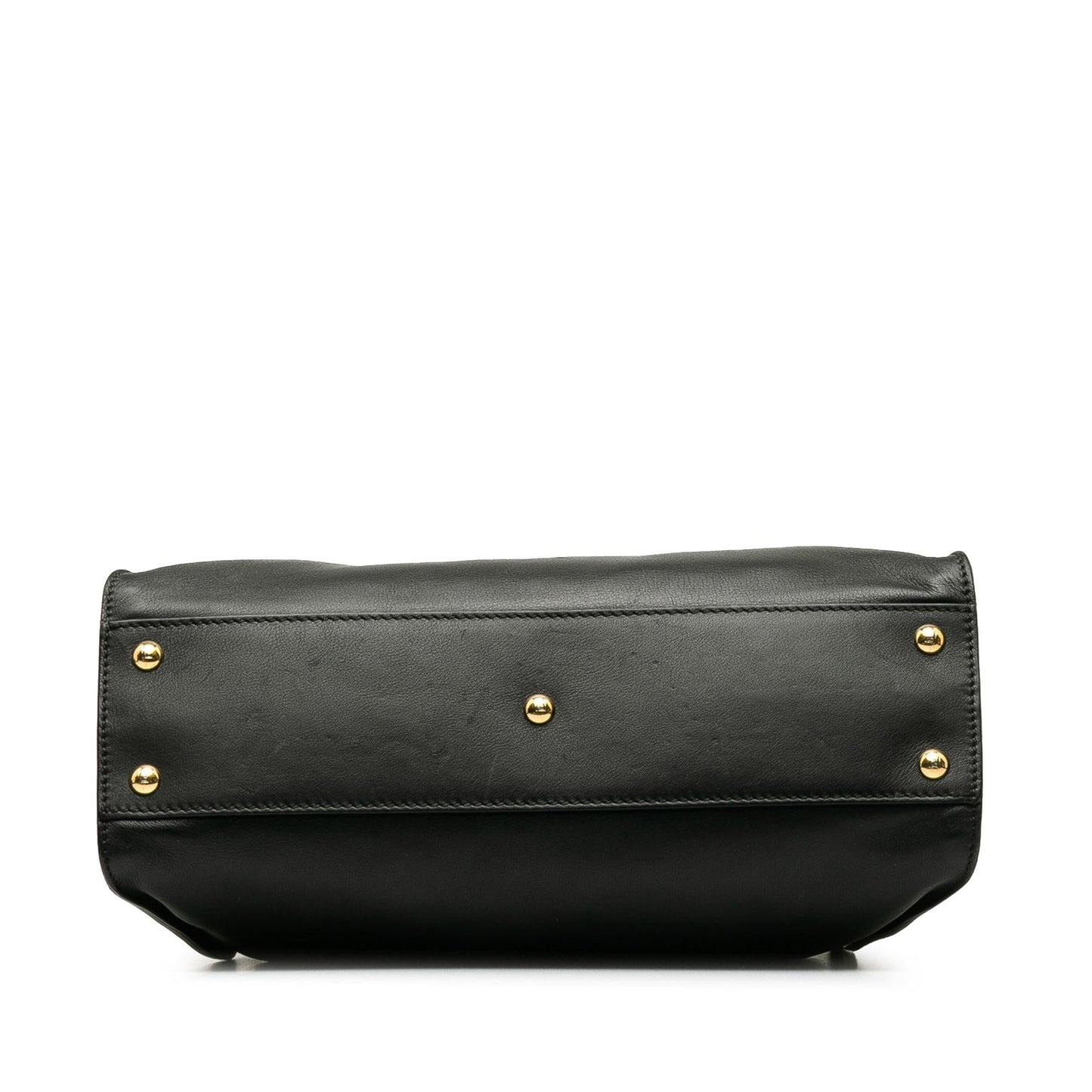 Fendi Peekaboo Leather Red Handbag Red