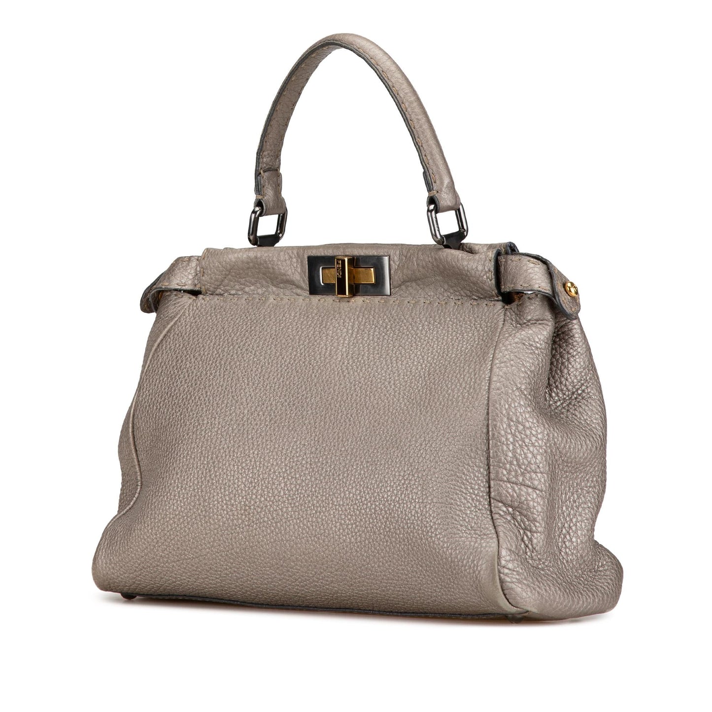 Fendi Peekaboo Leather Red Tote Bag