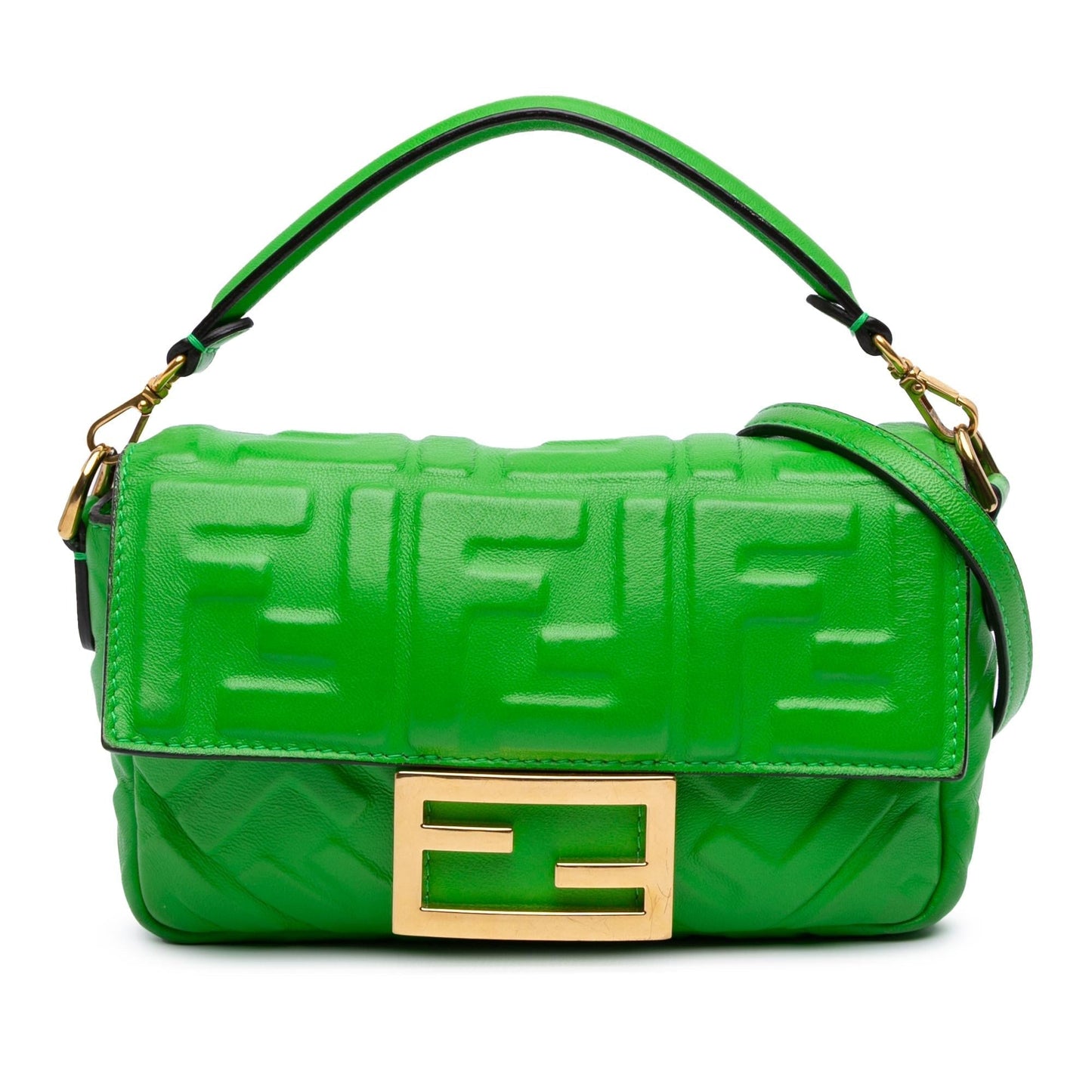 Fendi Baguette Leather Red Shoulder Bag Style 47
