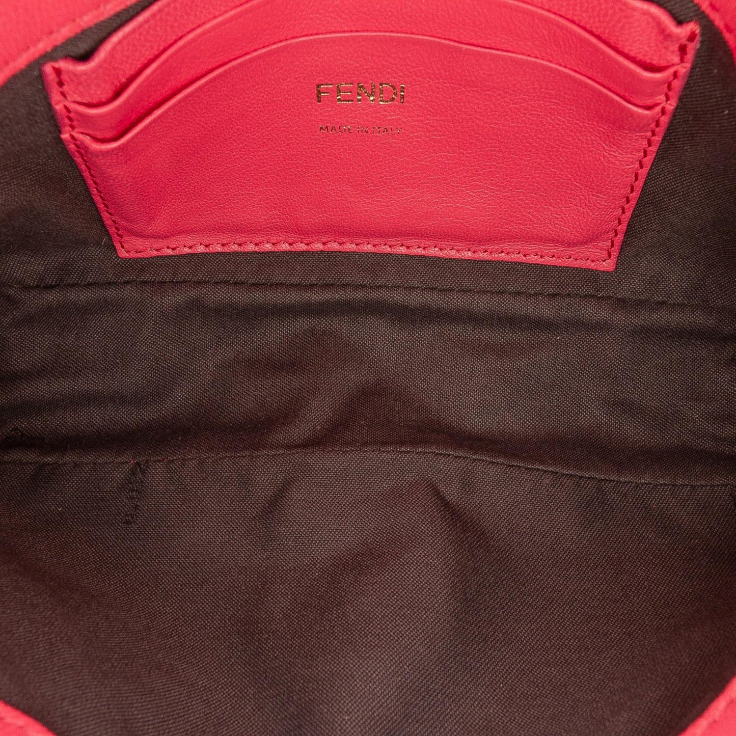 Fendi Baguette Leather Red Shoulder Bag Style 80