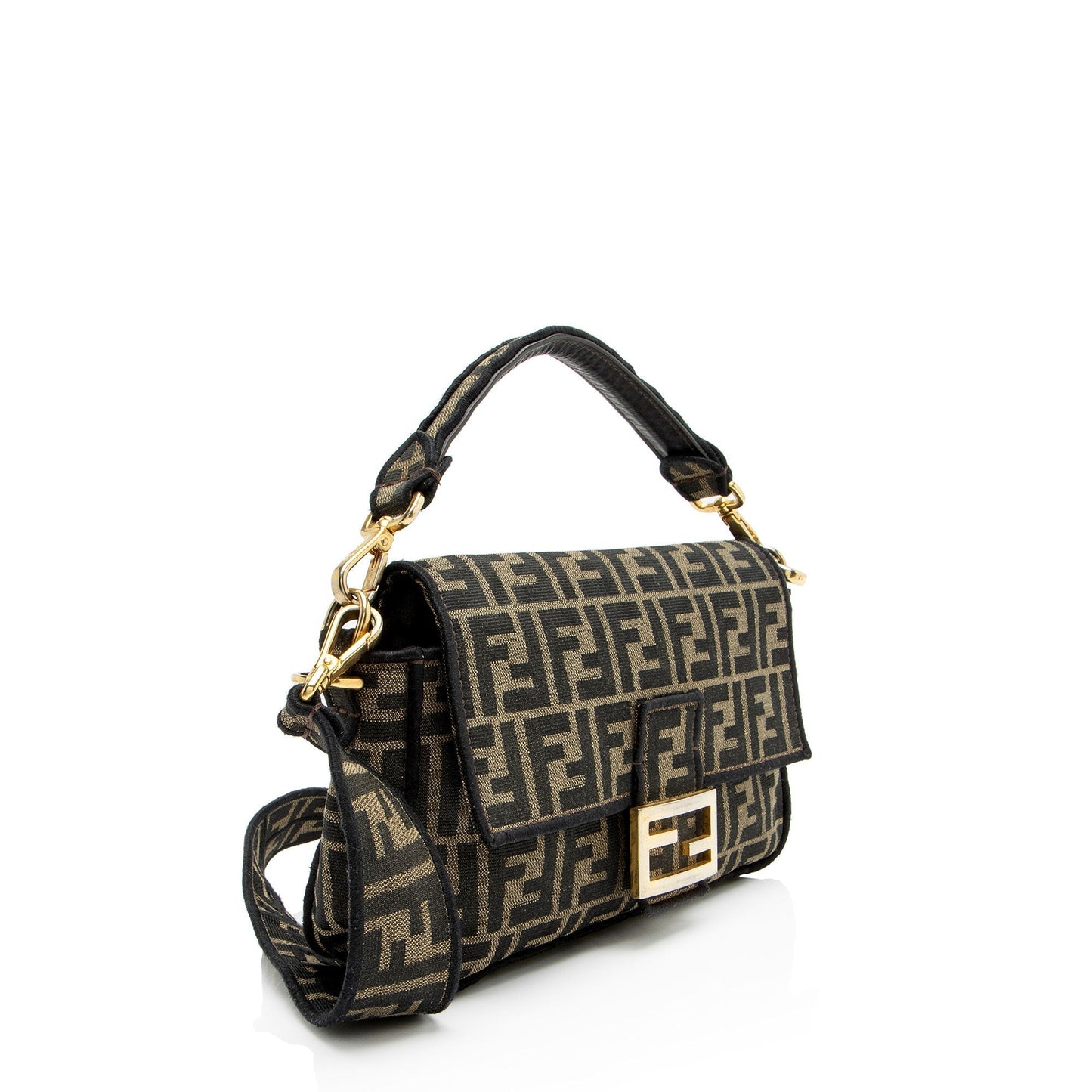 Fendi Leather Devil Trapezio Small Satchel