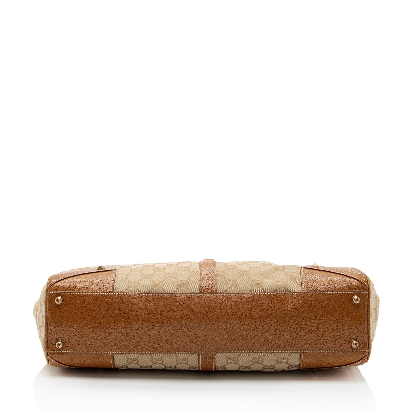 Gucci GG Canvas Nailhead Bardot Large Shoulder Bag (SHF-FHIG8i)