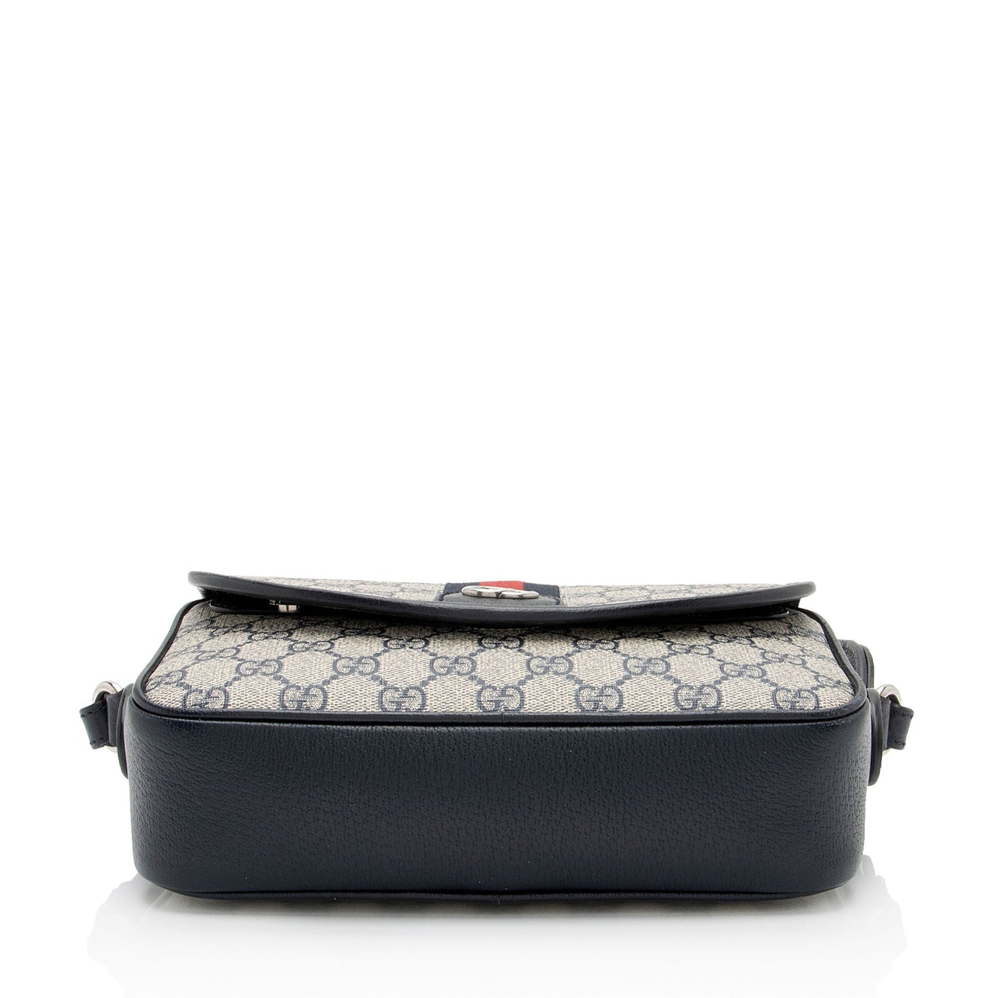 Gucci GG Supreme Ophidia Studded Web Flap Small Messenger (SHF-PTZrcp)