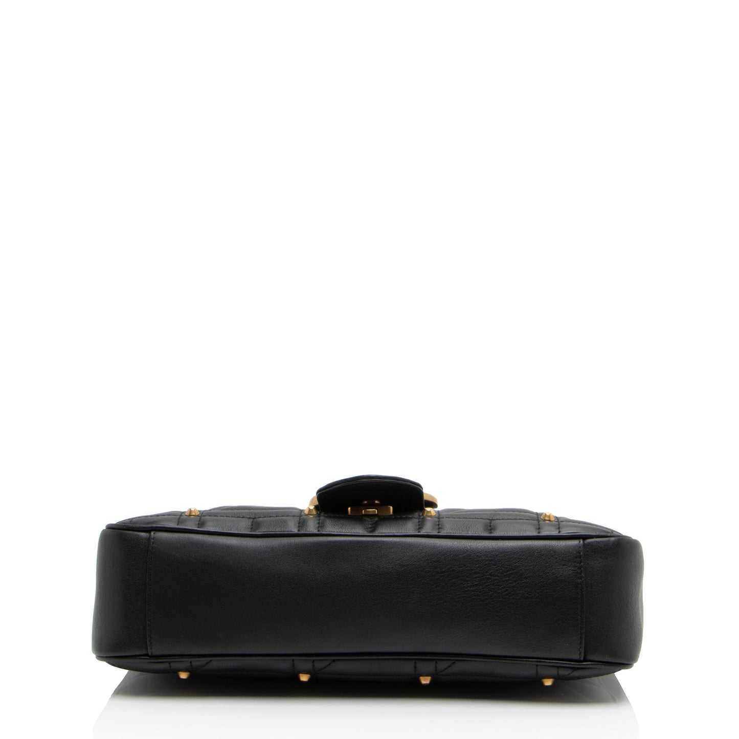 Gucci Matelasse Leather GG Marmont Studded Large Flap Bag