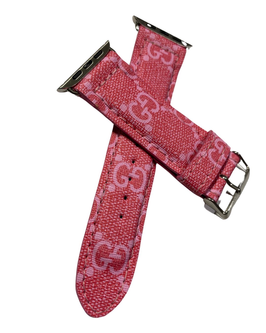Gucci Apple Watch Band Pink Upcycled