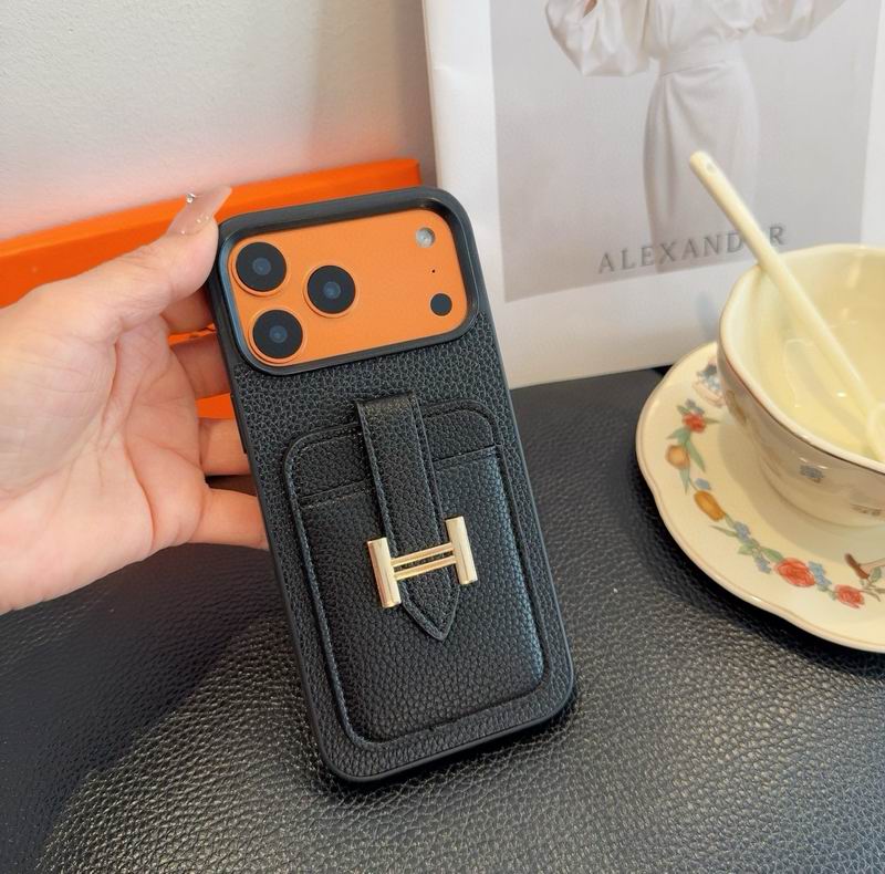 Hermes Leather iPhone Cover Card Slot For 1217 Series
