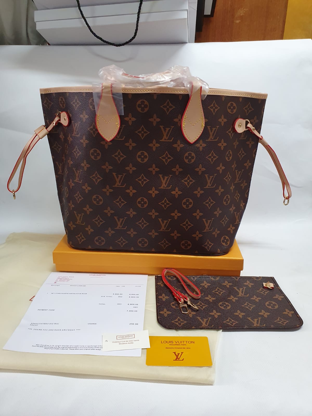 Louis Vuitton Neverfull Monogram Canvas Handbag