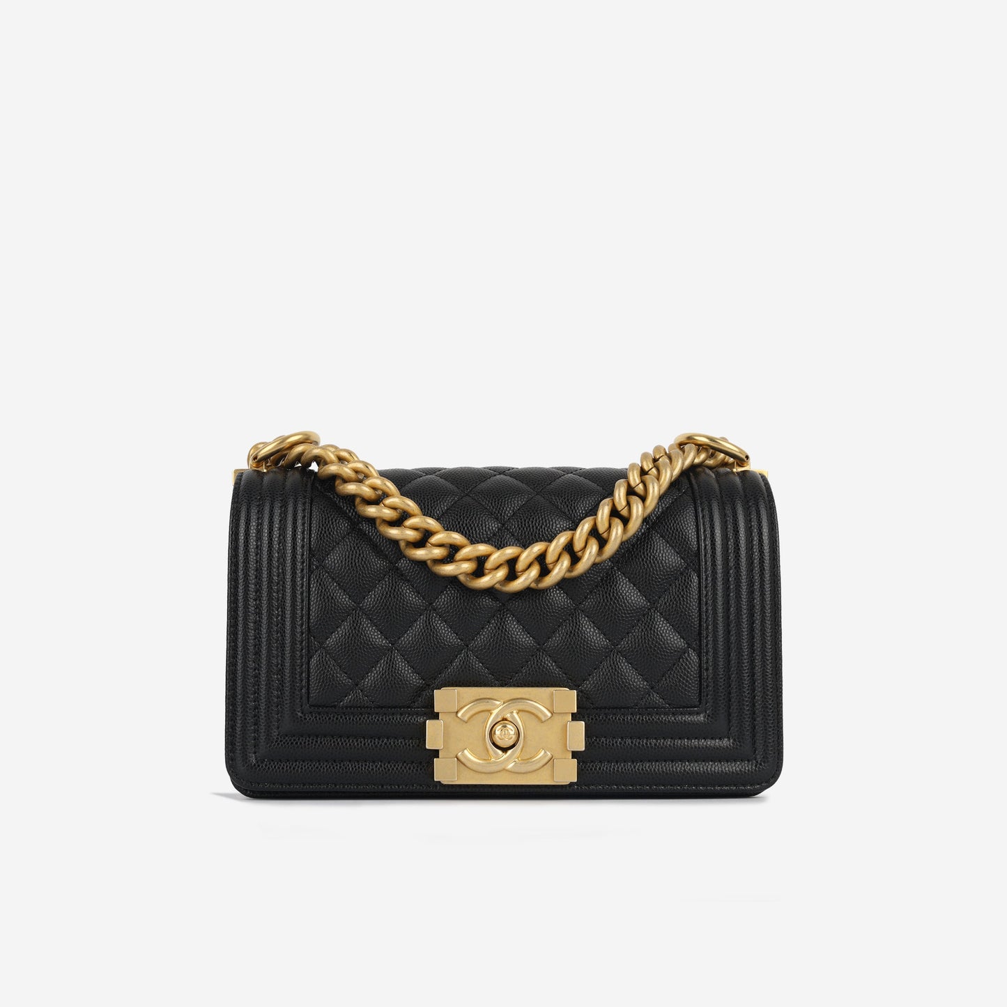 Chanel Boy Bag Lambskin Black Shoulder Bag Style 22