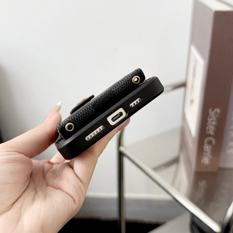 Luxury Black & White Card Bag iPhone Case