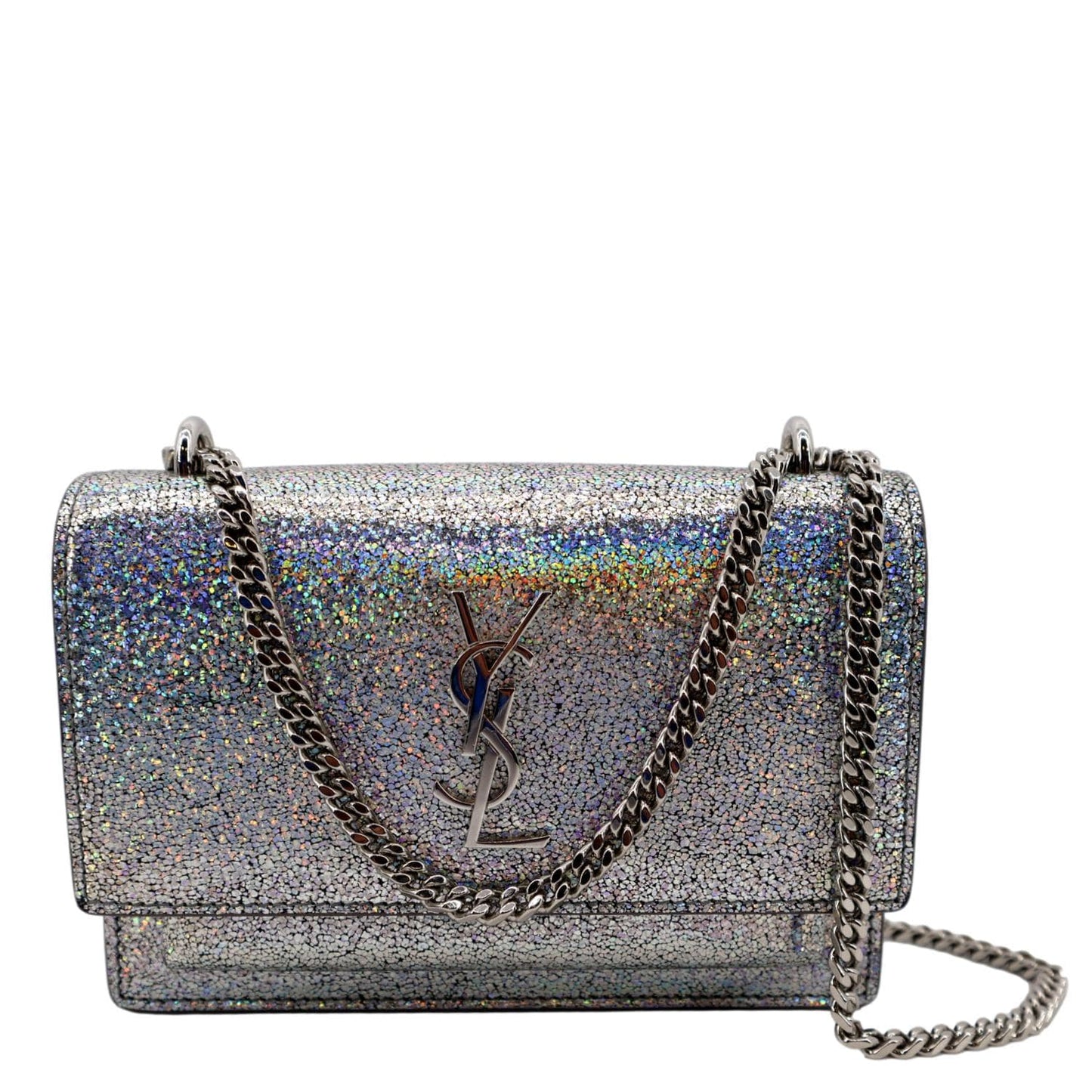 Saint Laurent Sunset Leather Silver Crossbody