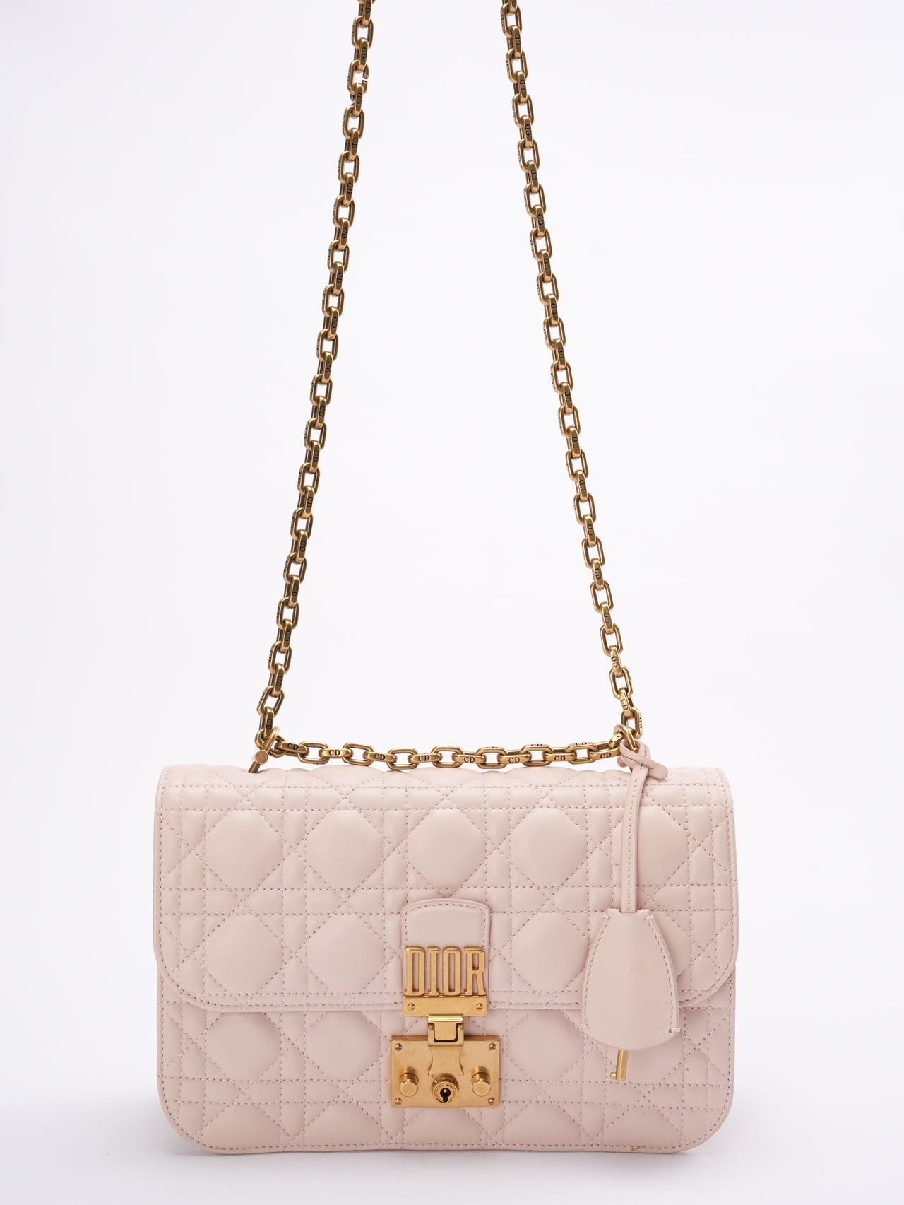 Christian Dior Pink Small Flap Shoulder Bag Lambskin 2017