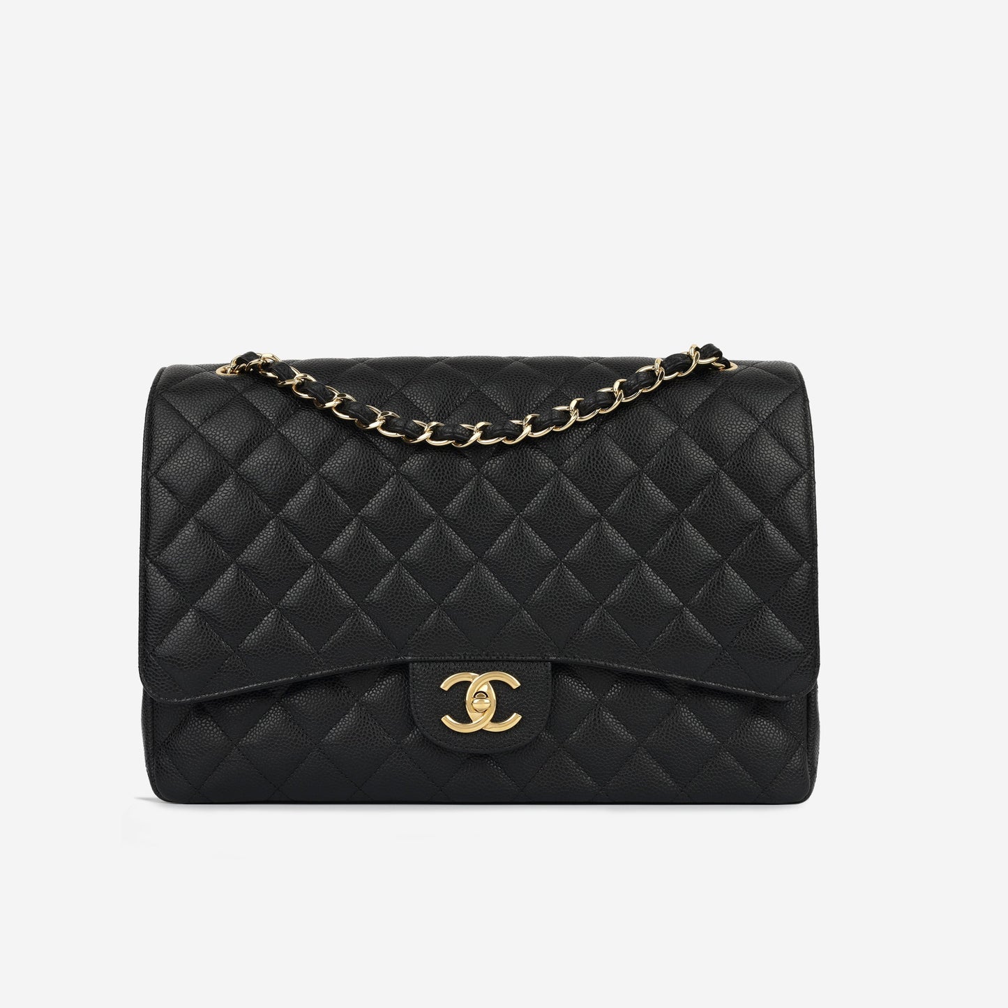 Chanel Classic Flap Lambskin Black Shoulder Bag Style 91