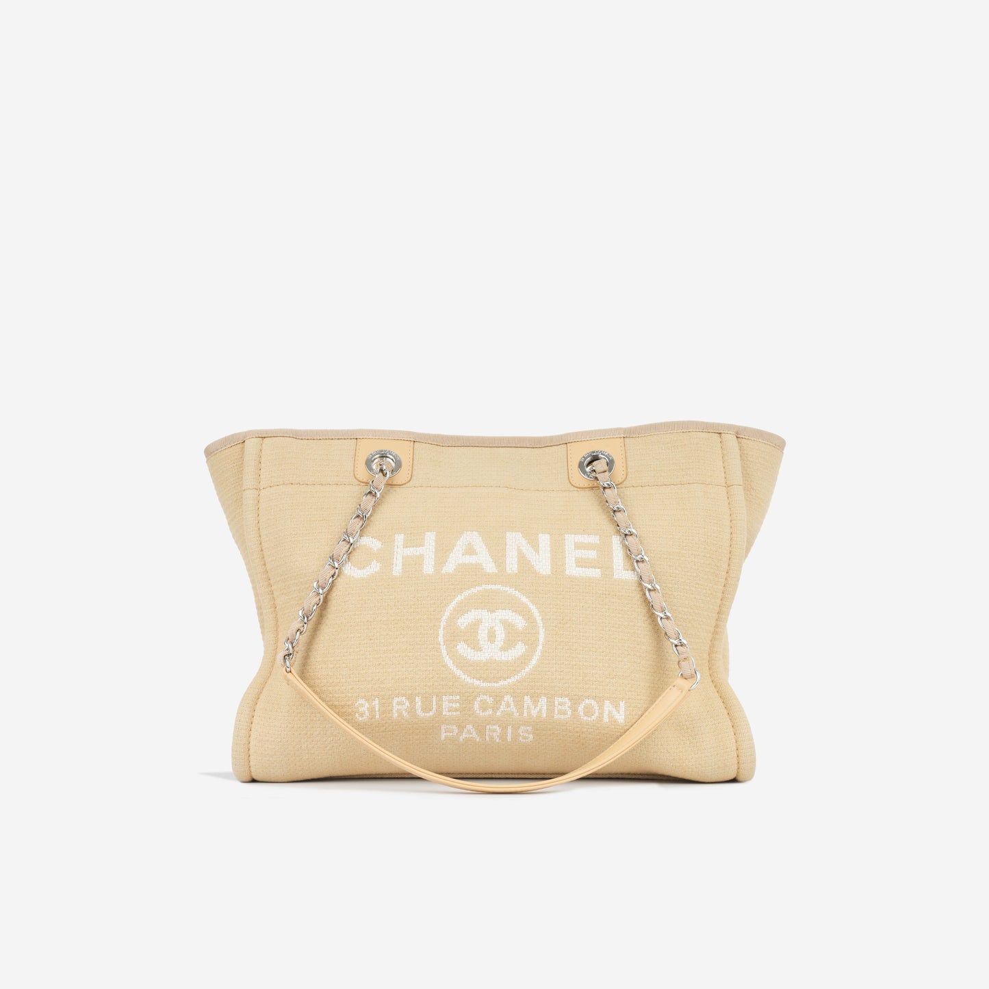 Chanel Deauville Caviar Black Tote Bag