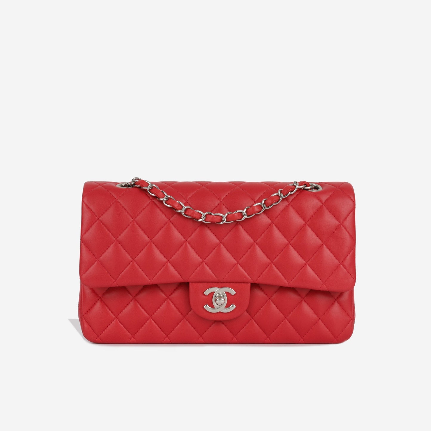 Chanel Classic Flap Lambskin Gold Shoulder Bag Style 25